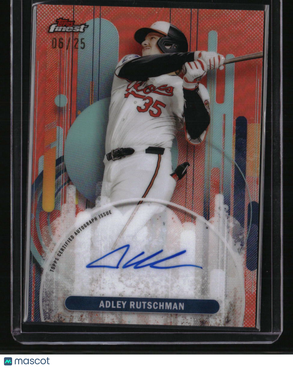 2025 Finest Adley Rutschman Finest Autographs Orange #/25
