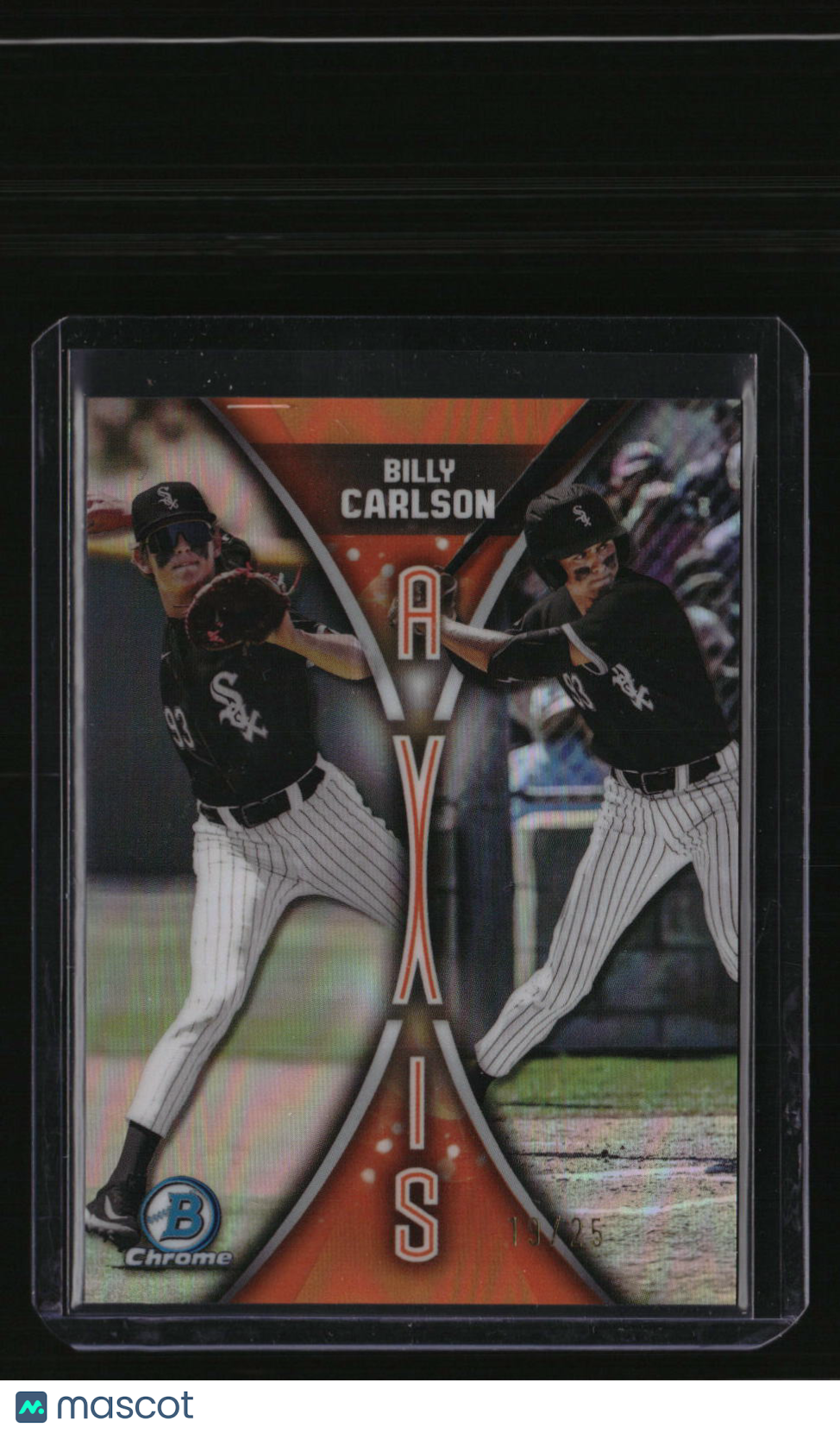 2025 Bowman Draft Billy Carlson Axis Orange Refractor #/25