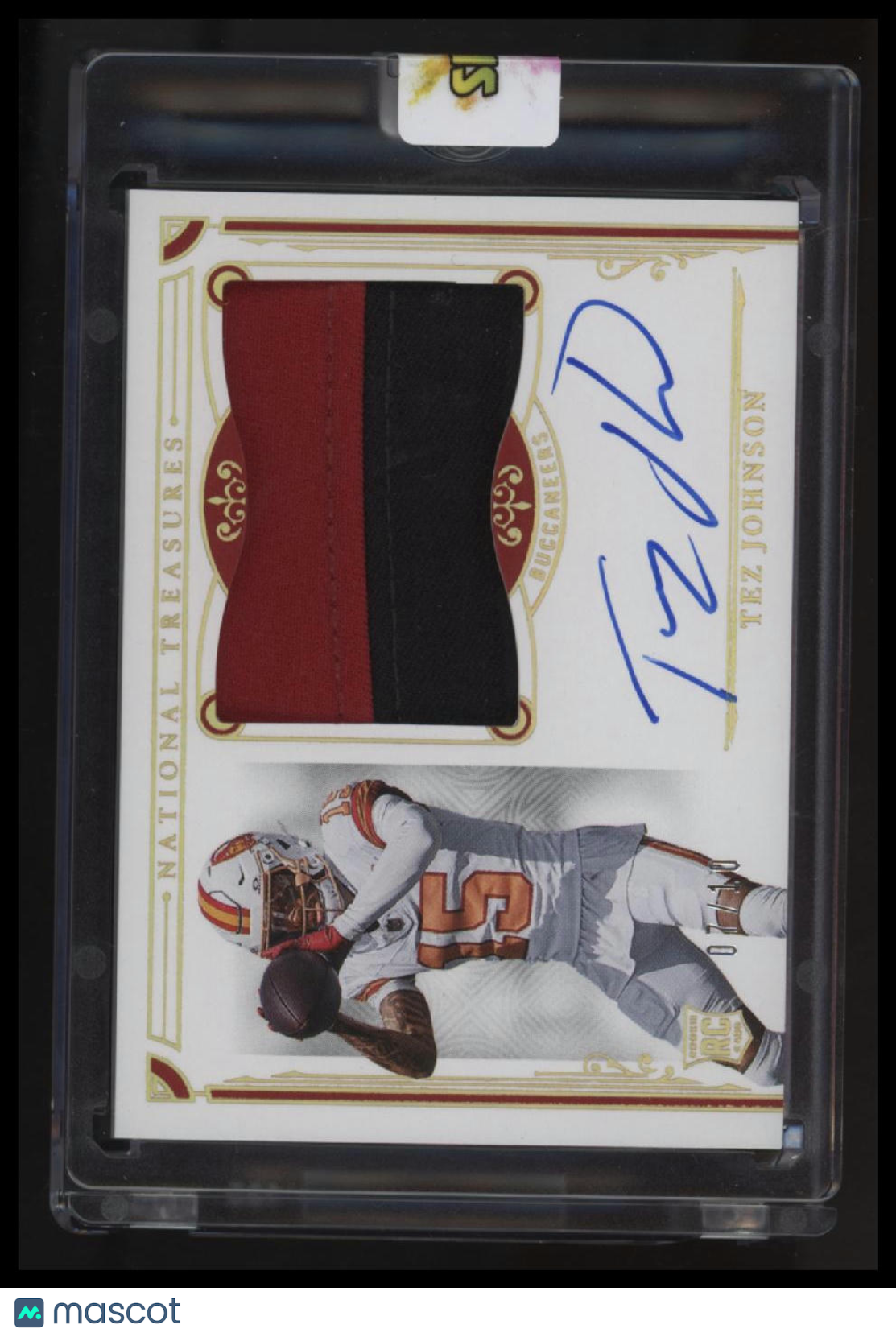 2025 Panini National Treasures Tez Johnson Rookie Materials Gold #/10