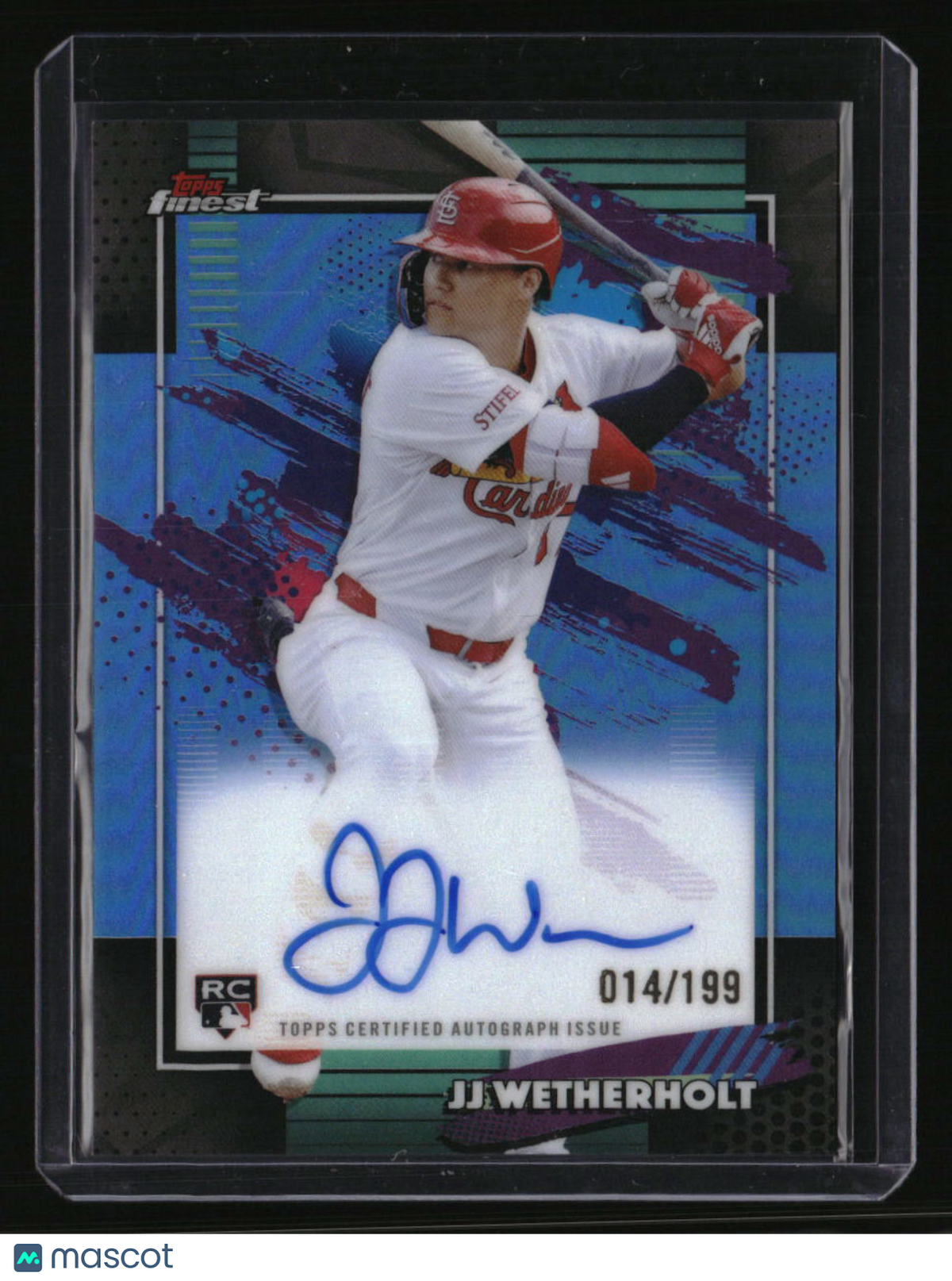 2026 Finest JJ Wetherholt Finest Autographs Sky Blue Refractors #/199