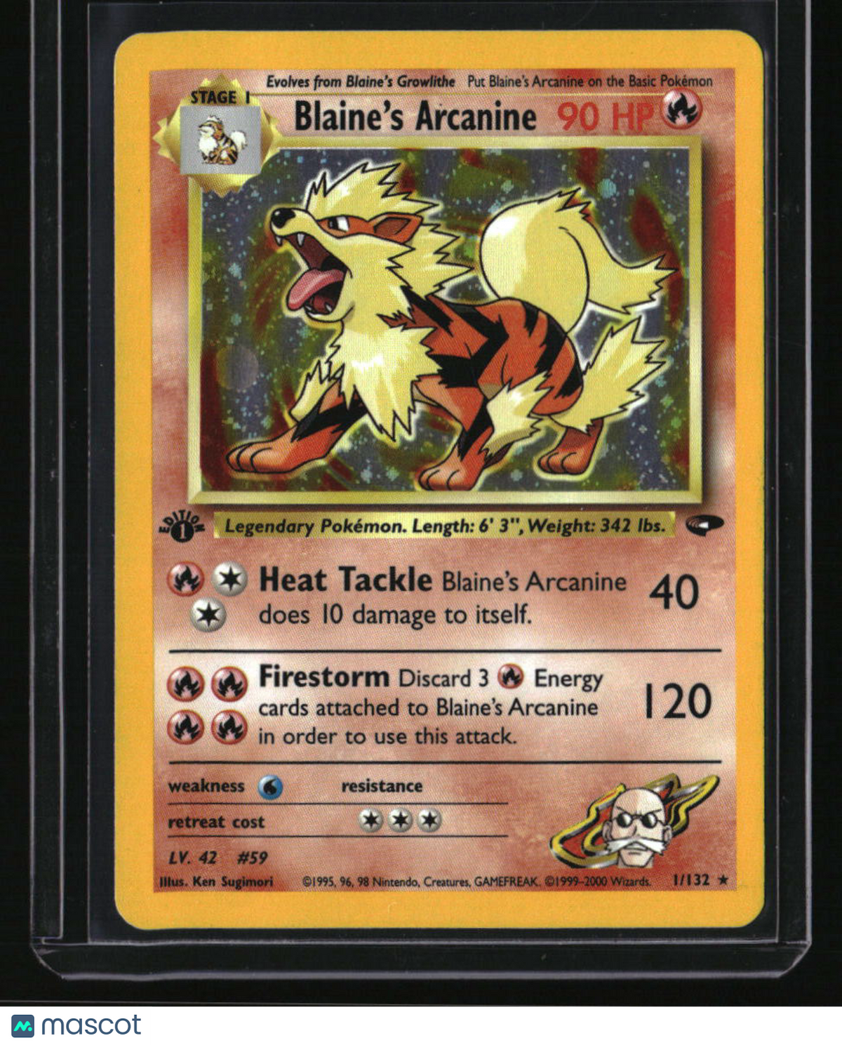 1st Edition Gym Challenge Blaine's Arcanine