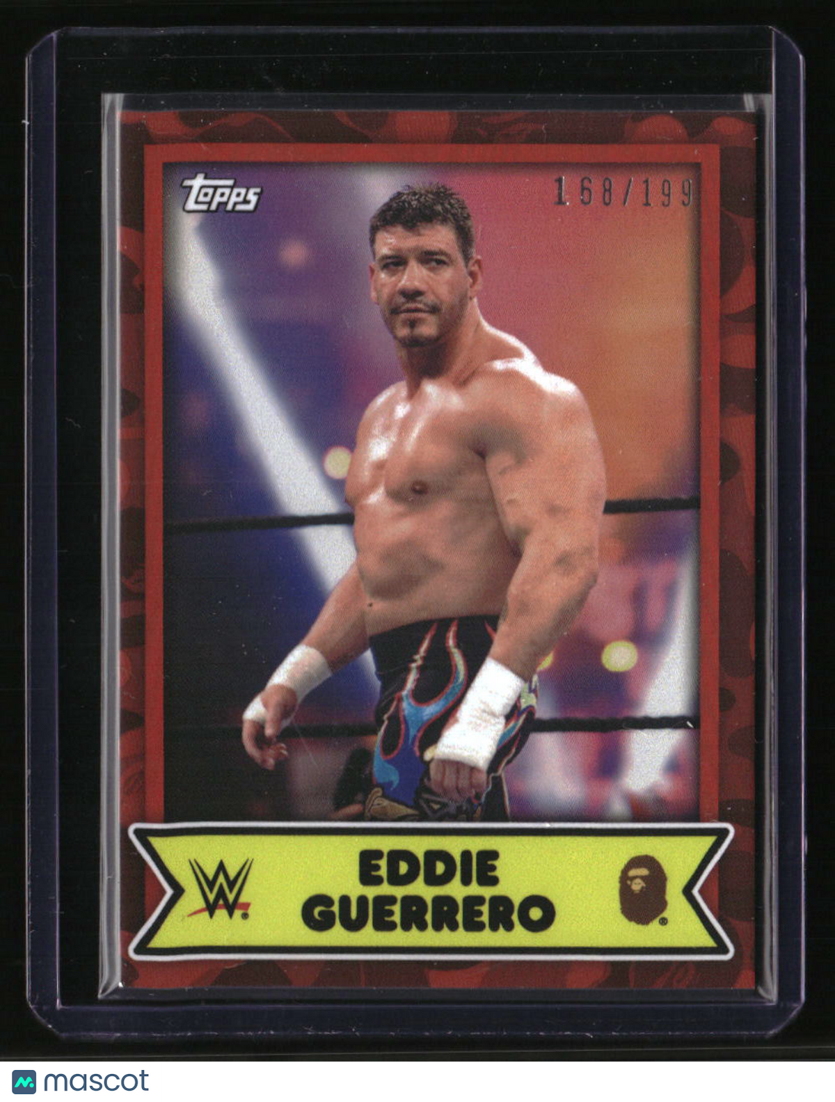 2025 Topps WWE x BAPE Eddie Guerrero Red Camo #/199