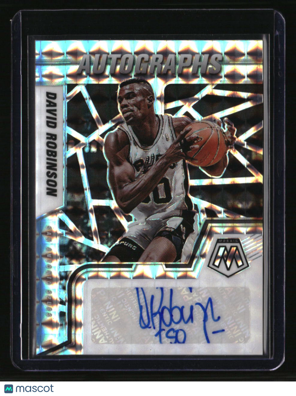 2021-22 Panini Mosaic David Robinson Autographs Mosaic