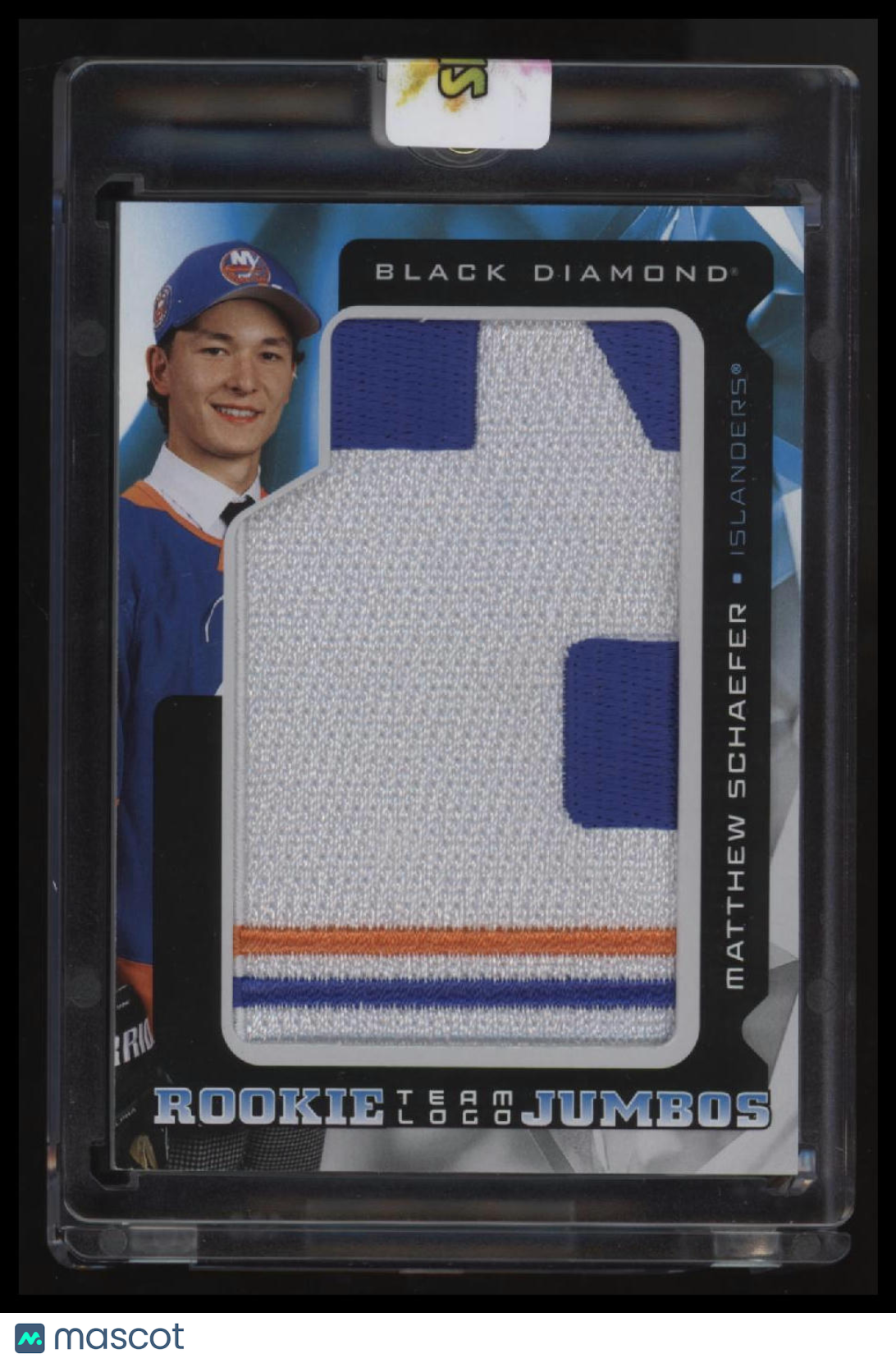 2025-26 Upper Deck Black Diamond Matthew Schaefer Team Logo Jumbo Rookies Retro
