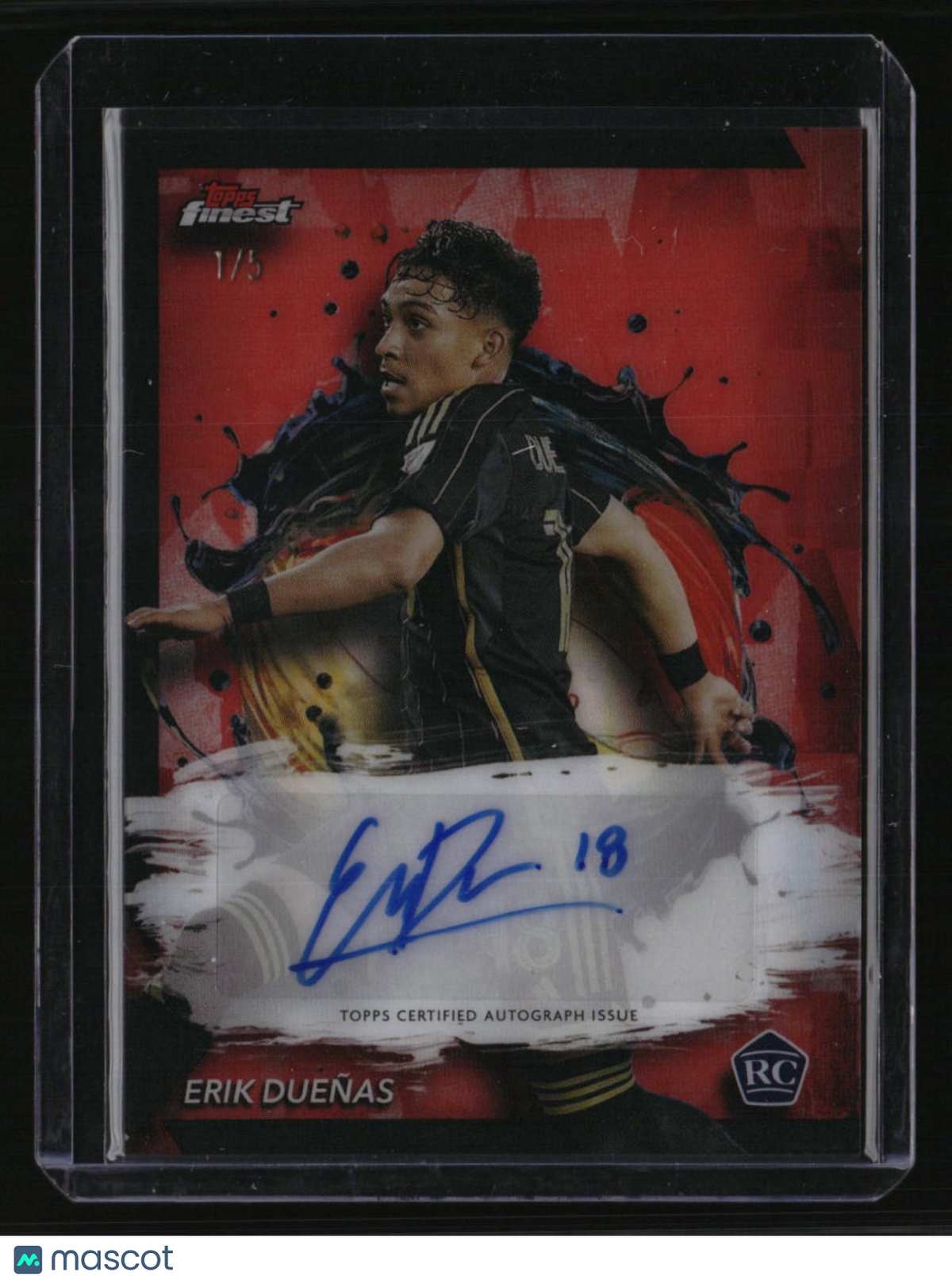 2024 Finest MLS Erik Dueñas Base Autographs Red Refractor #/5
