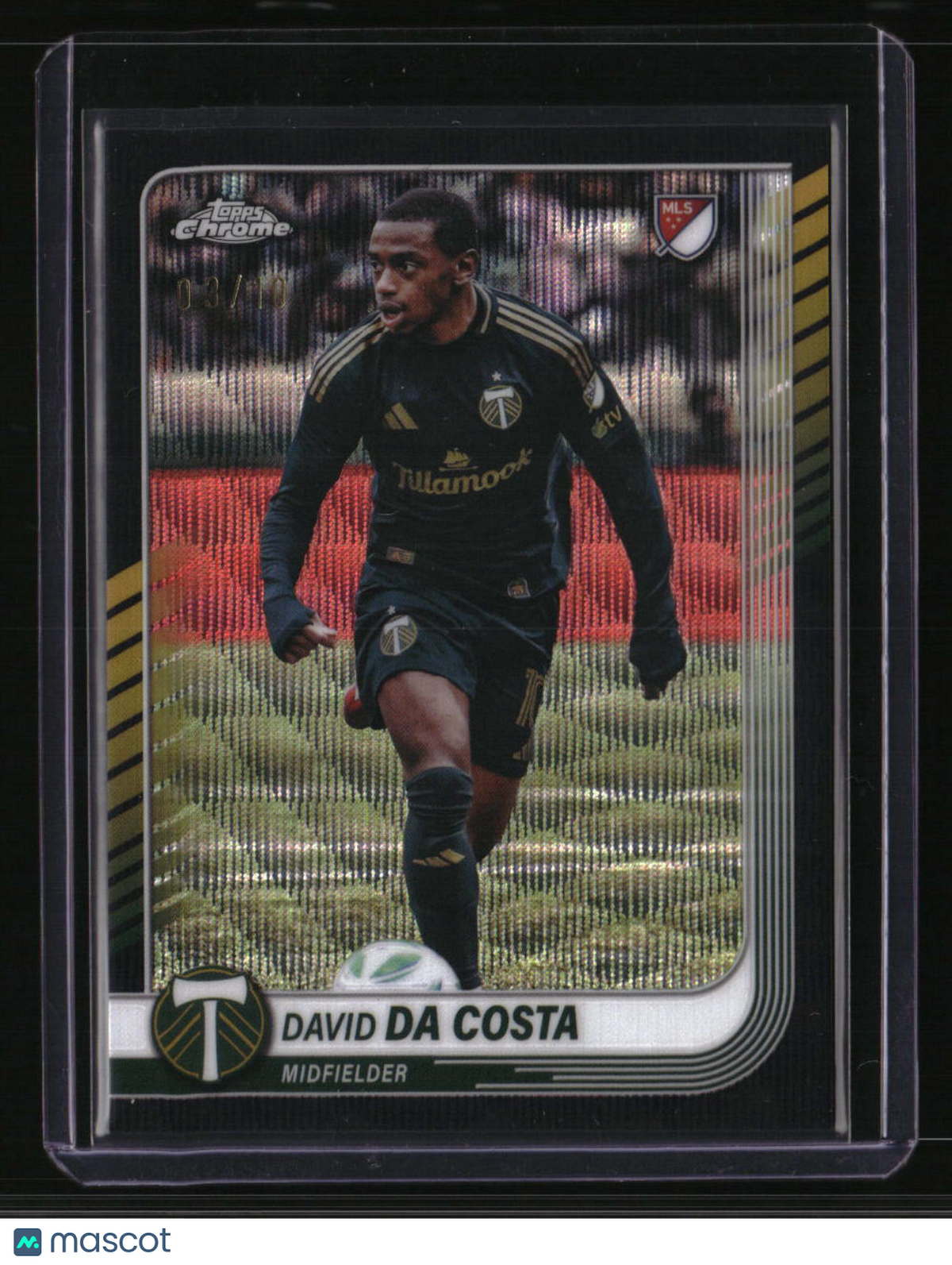 2025 Topps Chrome MLS David da Costa Black Wave Refractor #/10