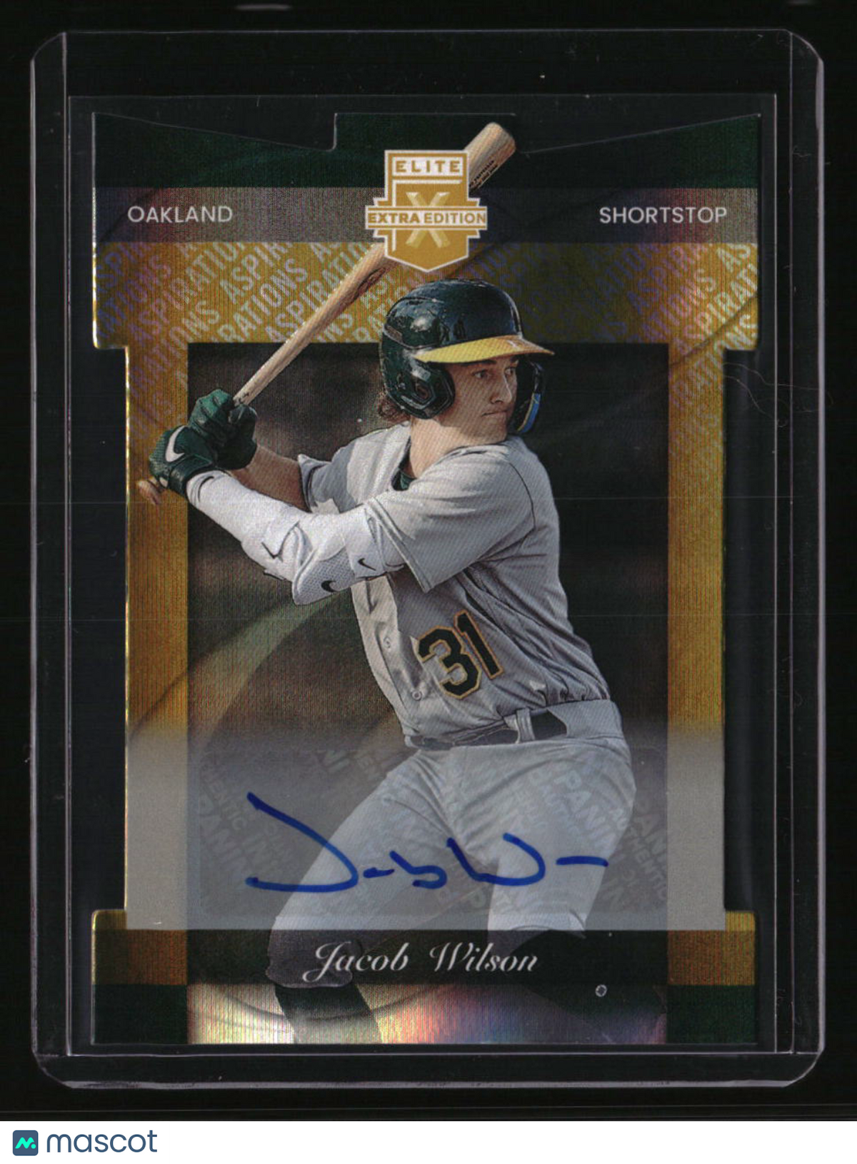 2023 Panini Elite Extra Edition Jacob Wilson Signatures Die Cut Gold #/24