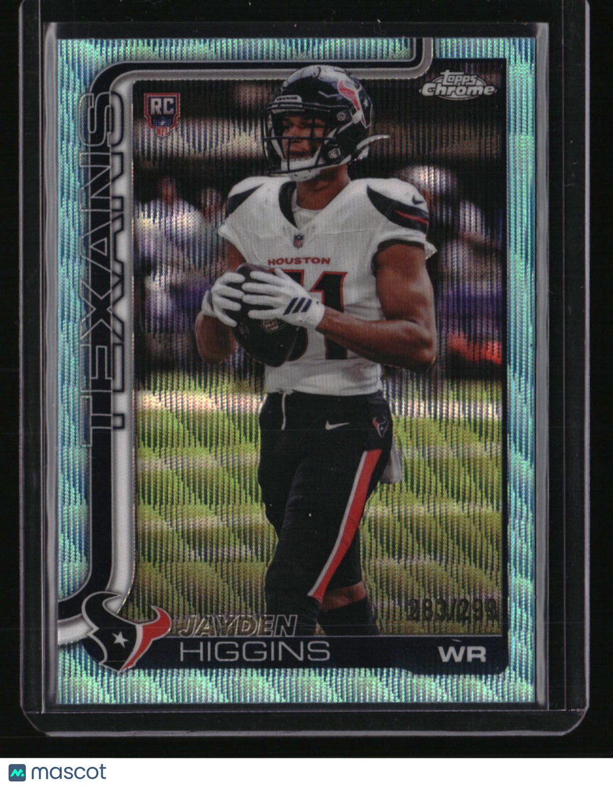 2025 Topps Chrome Jayden Higgins Teal Wave Refractor #/299