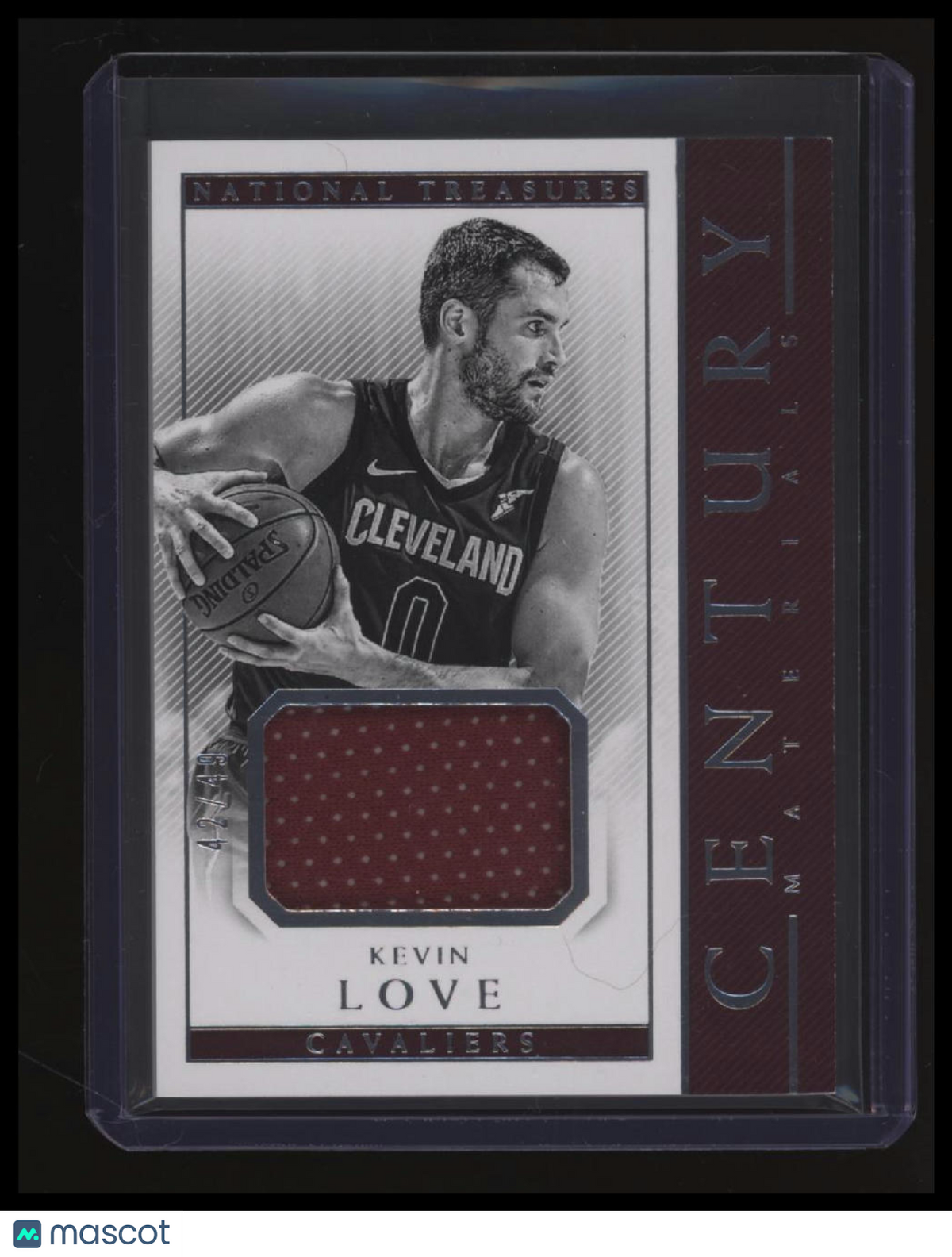 2017-18 Panini National Treasures Kevin Love Century Materials #/49
