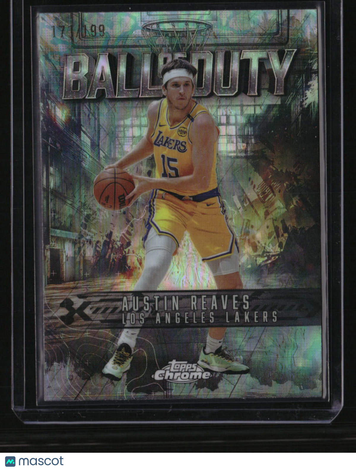 2025-26 Topps Chrome Austin Reaves Ball of Duty Aqua Refractor #/199