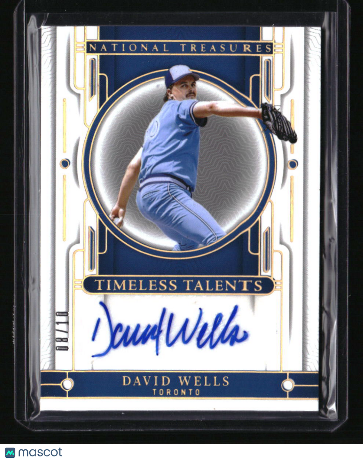 2024 National Treasures David Wells Timeless Talents Signatures Holo Gold #/10
