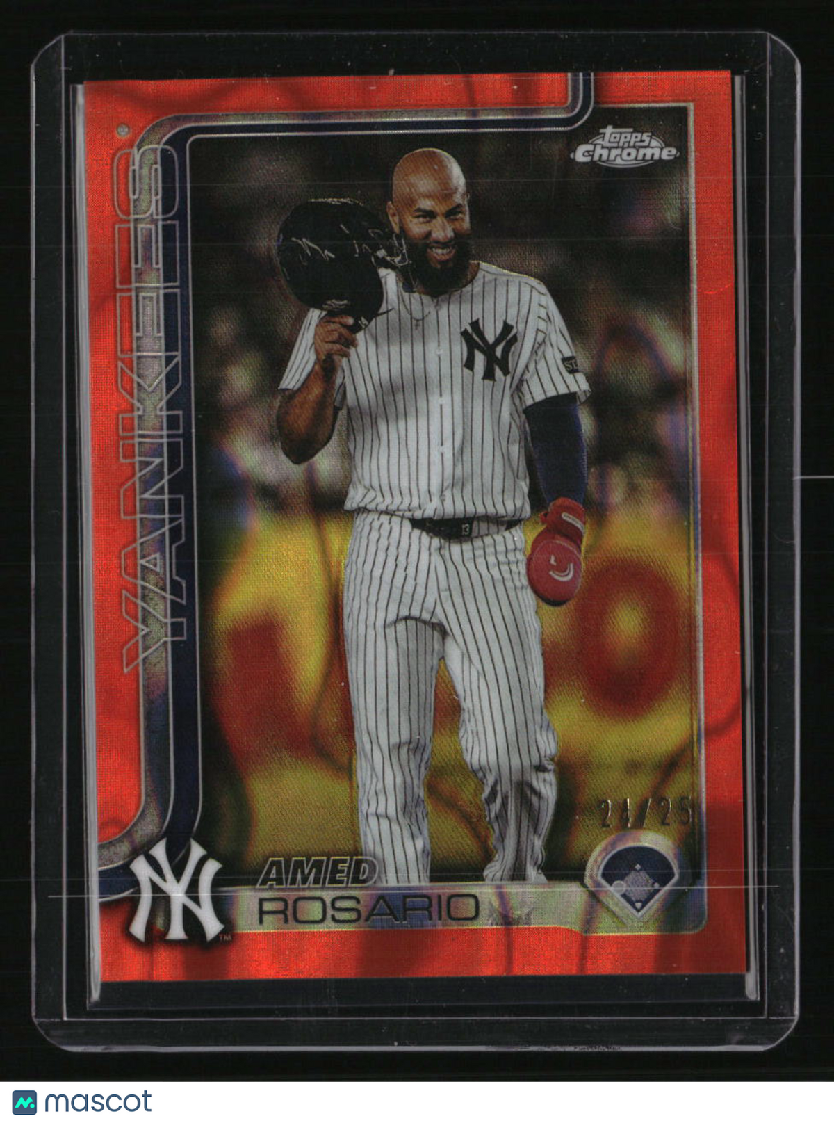 2025 Topps Chrome Update Amed Rosario Orange Lava Refractors #/25