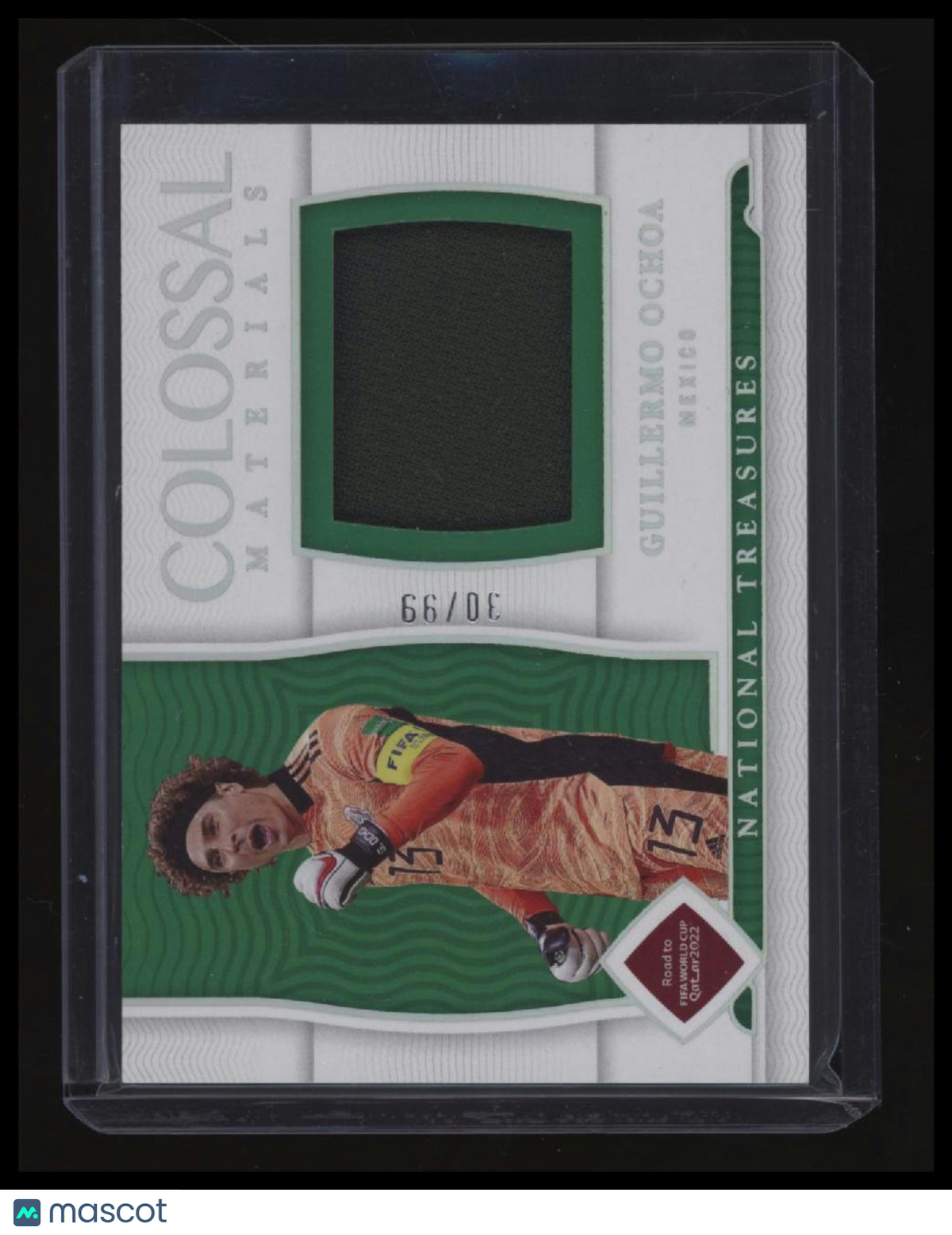 2022 National Treasures FIFA Road to World Cup Guillermo Ochoa Materials #/99