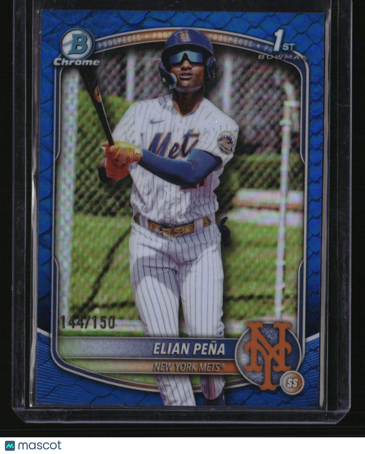 2025 Bowman Chrome Elian Peña Prospects Reptilian Blue #/150