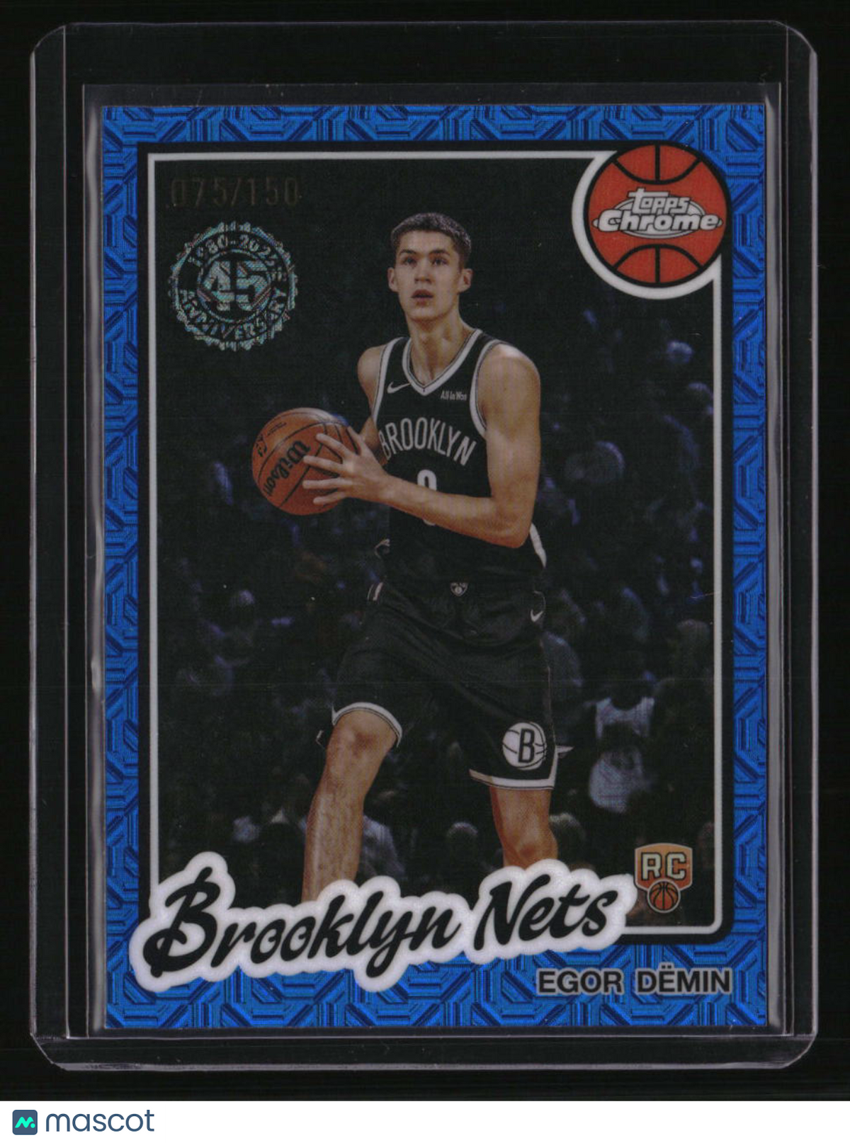 2025-26 Topps Egor Dëmin 1980-81 Topps Chrome Basketball Blue Mojo #/150