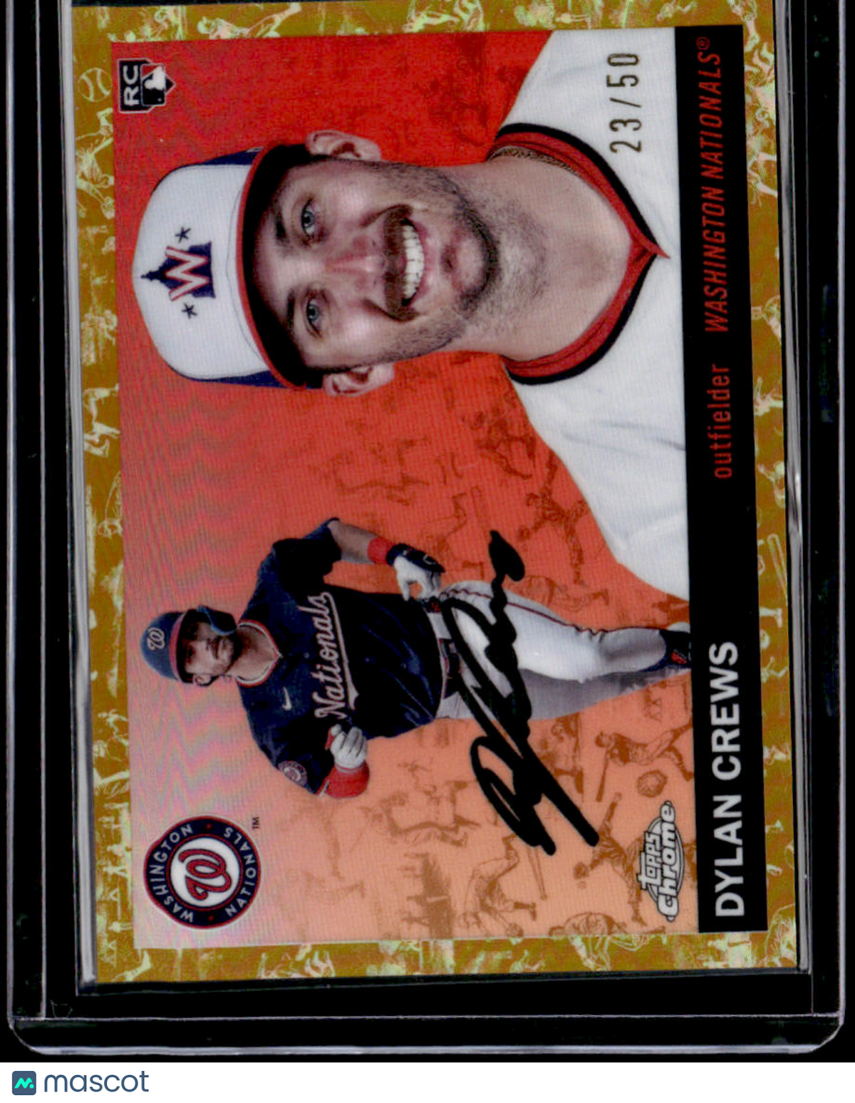 2025 Topps Chrome Platinum Dylan Crews Toile Cream / Gold Refractors #/50