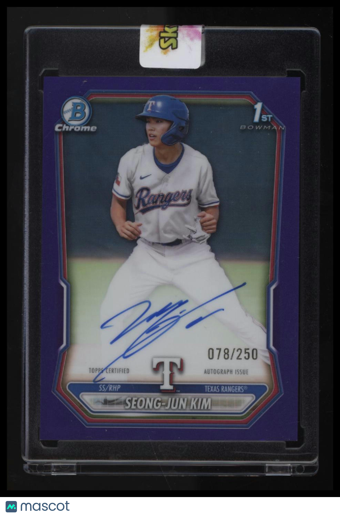 2026 Bowman Seong-Jun Kim Chrome Prospect Autographs Purple Refractors #/250