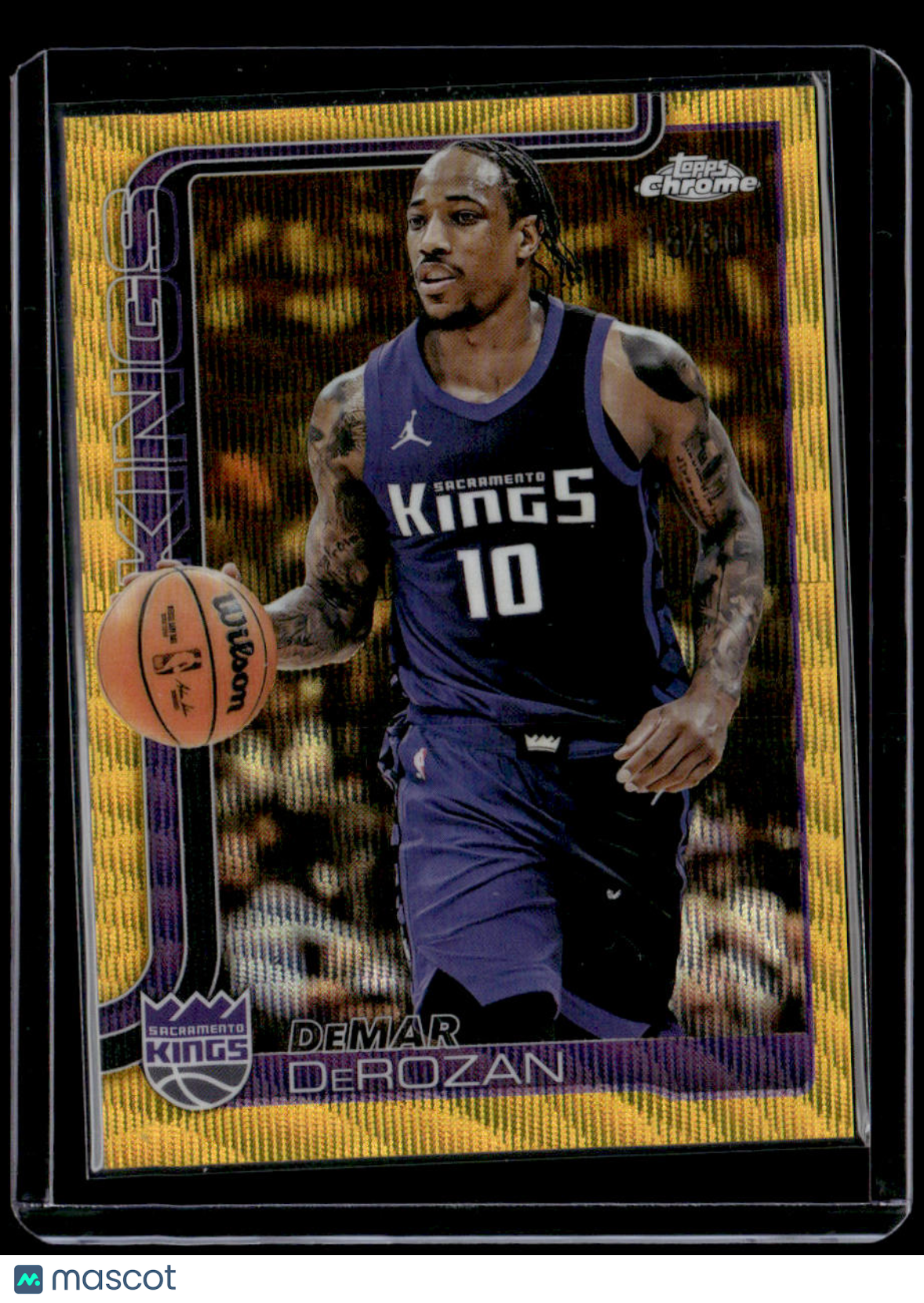2025-26 Topps Chrome DeMar DeRozan Gold Wave Refractor #/50