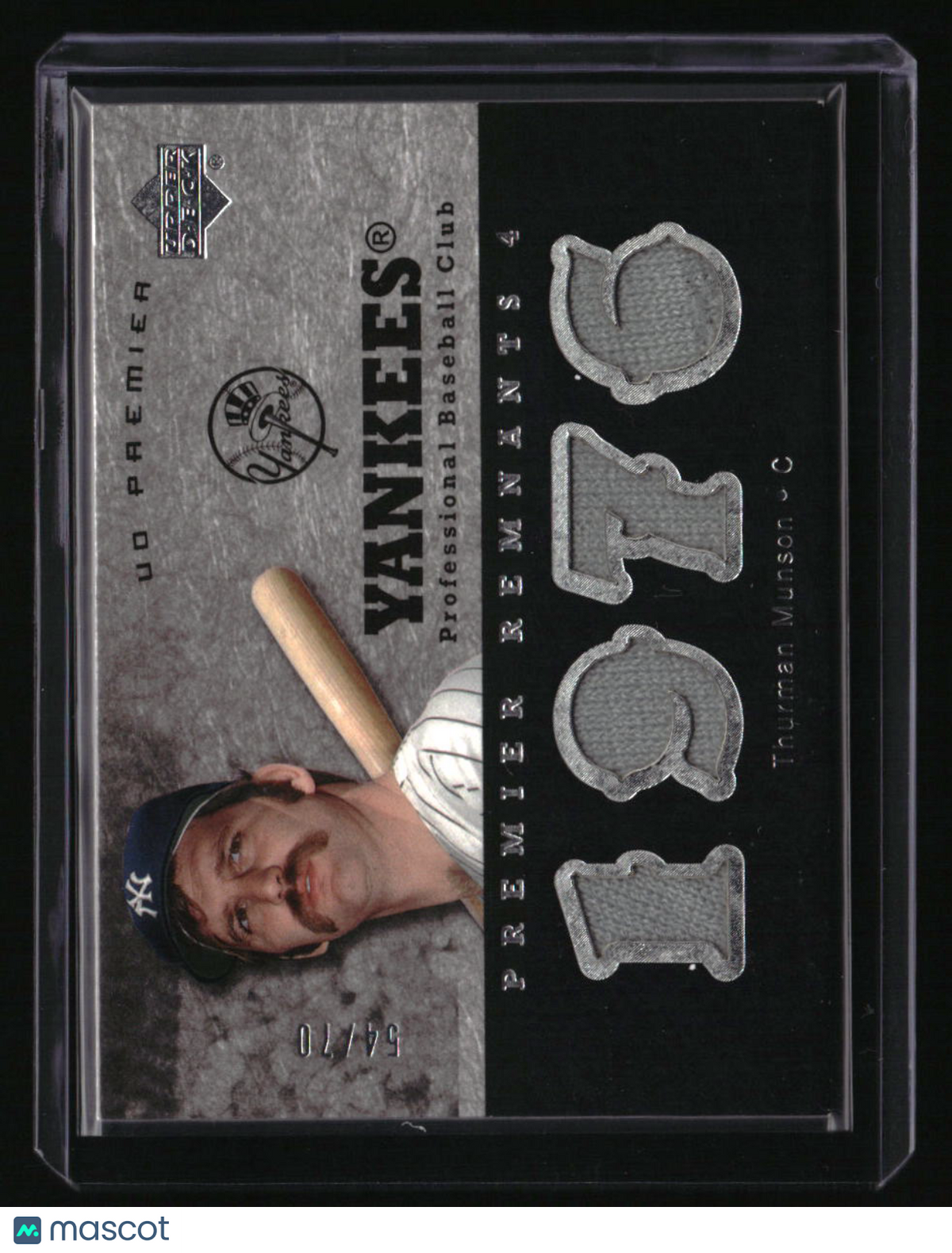 2007 Upper Deck Premier Thurman Munson Premier Remnants 4 (Quad) #/70