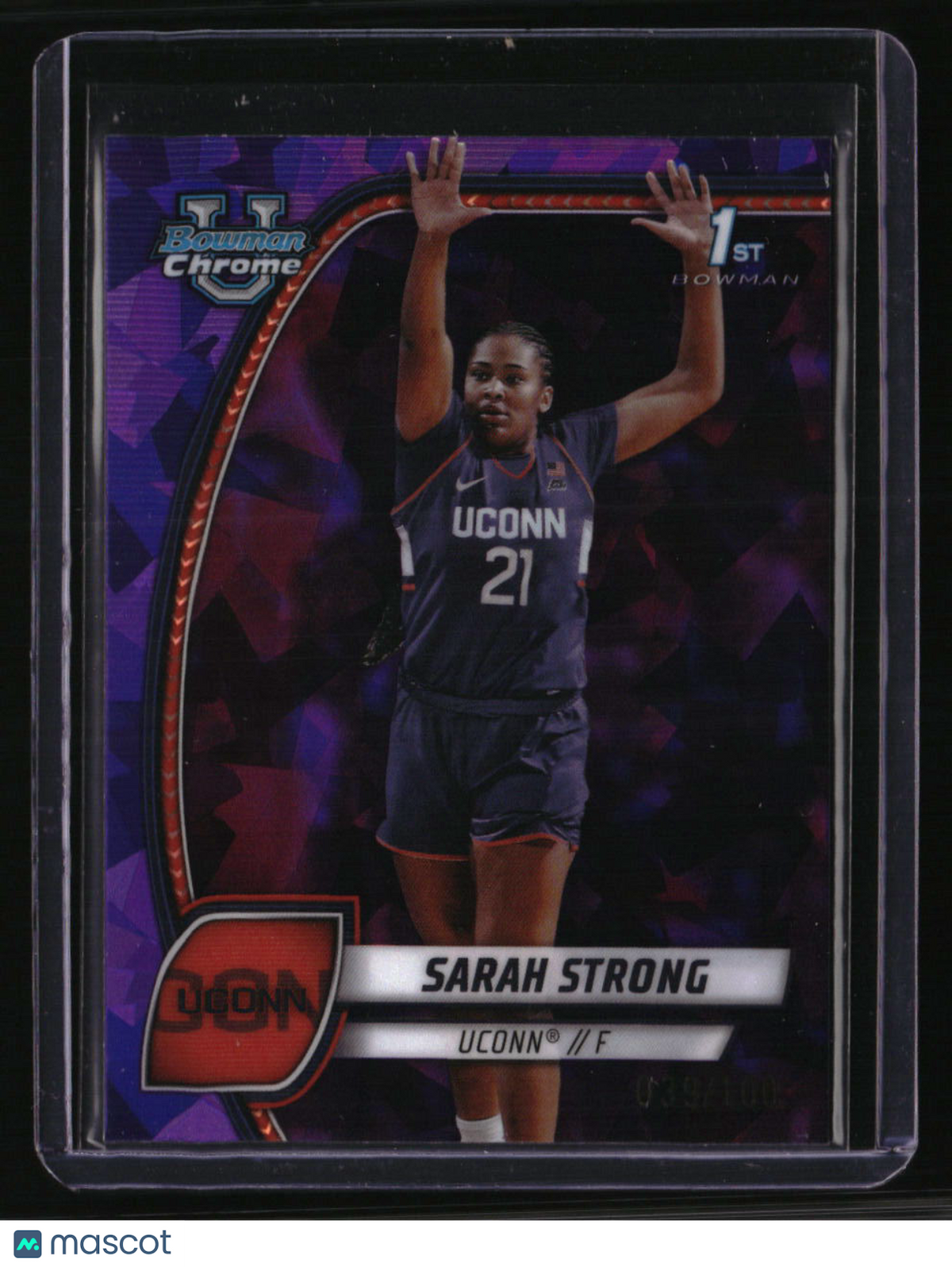 2024-25 Bowman University Chrome Sapphire Sarah Strong Purple #/100