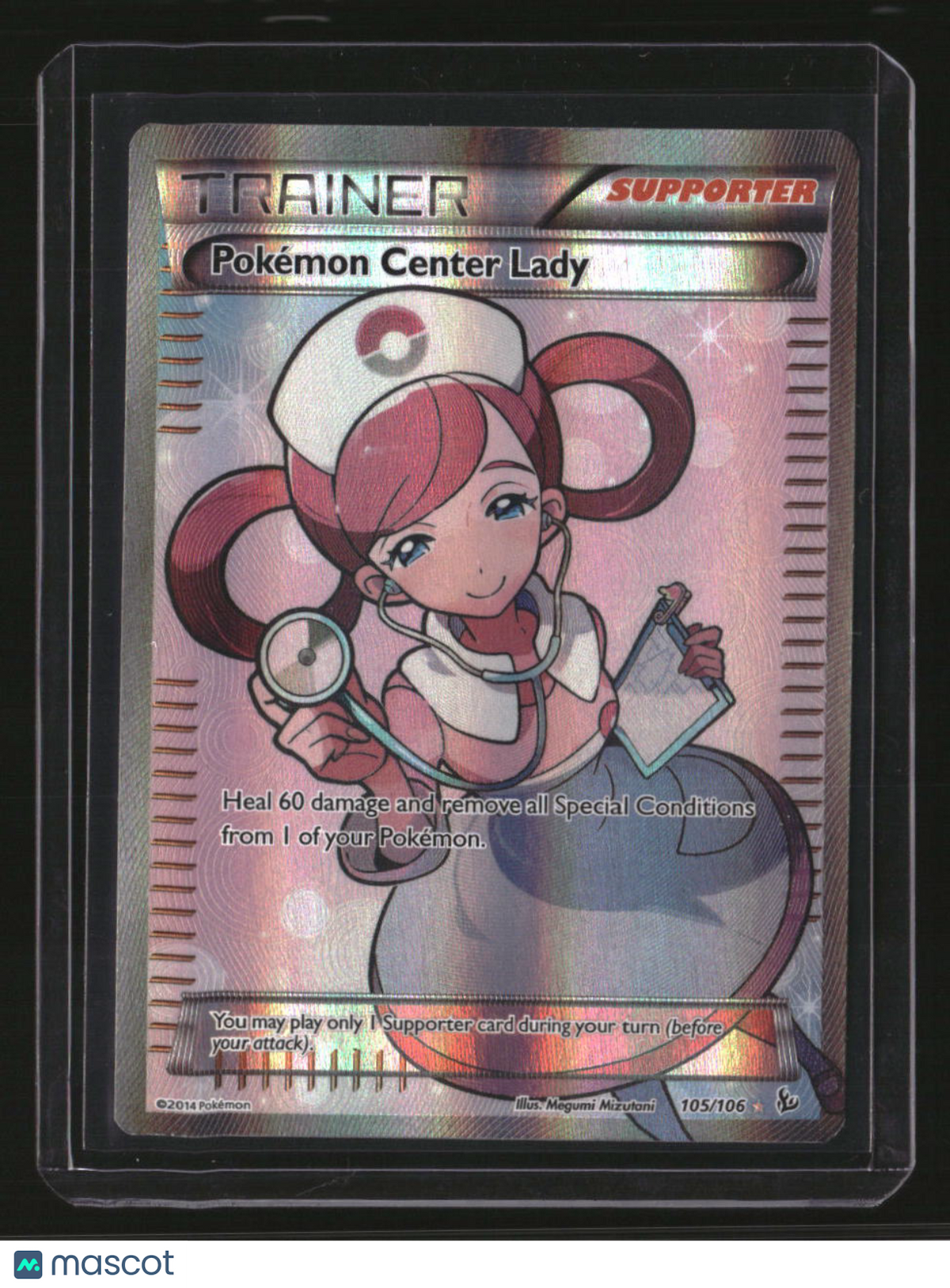 XY - Flashfire Pokemon Center Lady (105 Full Art)