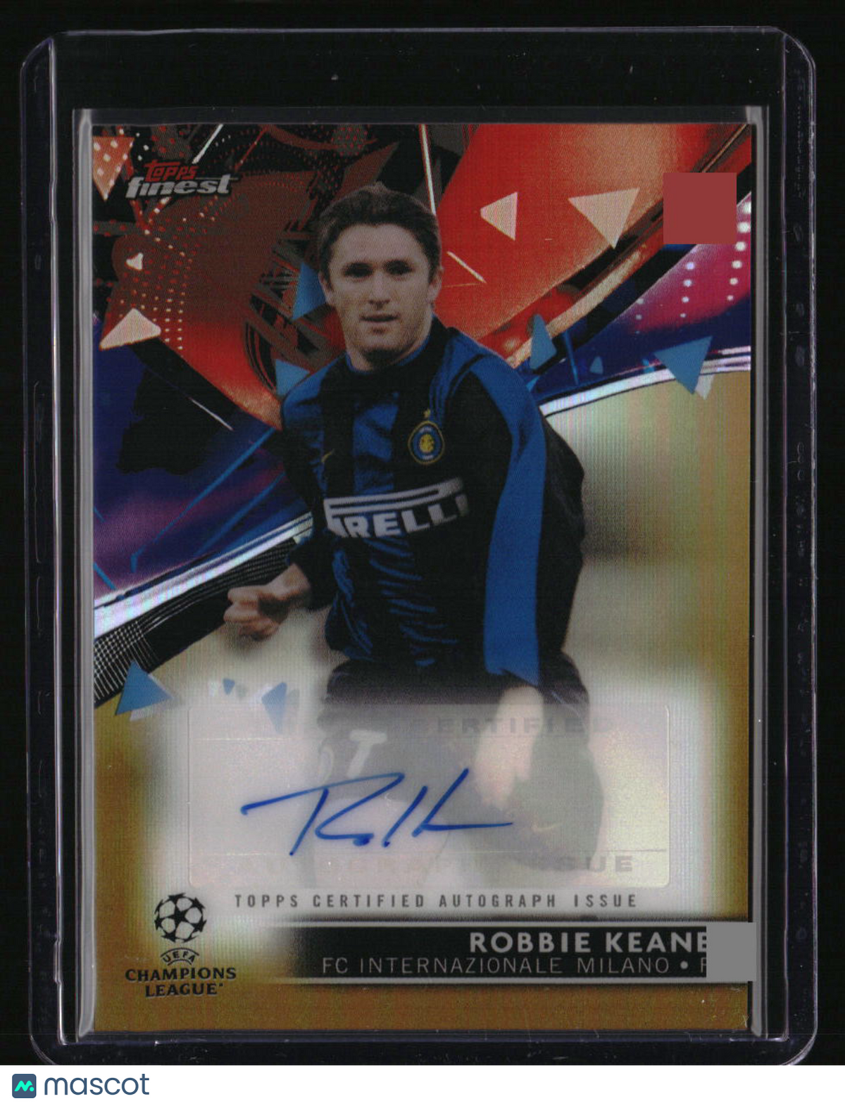 2021-22 Finest UEFA Champions League Robbie Keane Autographs Gold Refractor #/50