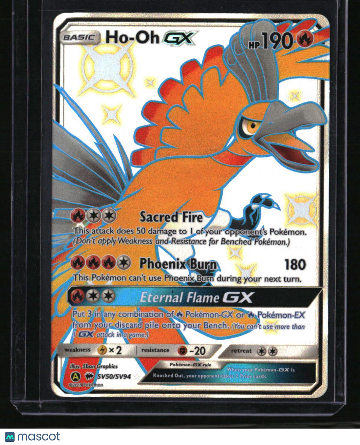 Hidden Fates: Shiny Vault Ho-Oh GX