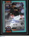 2026 Topps Chrome Jonah Tong Rookie Autographs Aqua Refractor #/199