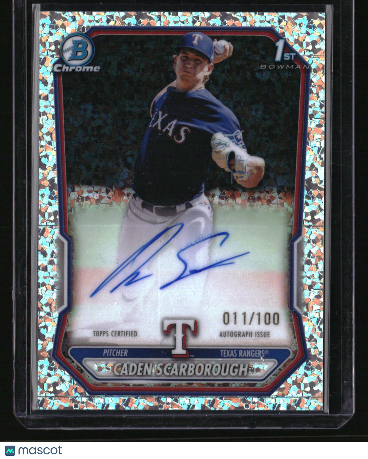 2026 Bowman Caden Scarborough Chrome Prospect Auto Mini Diamond #/100