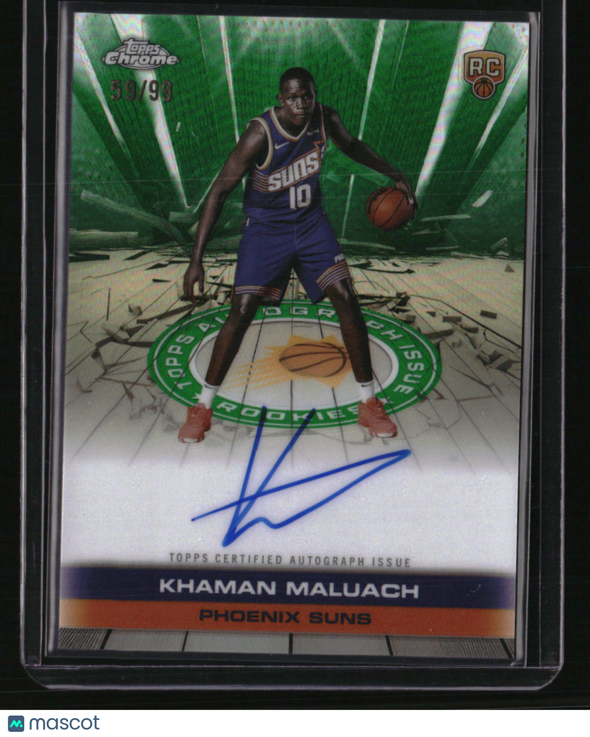 2025-26 Topps Chrome Khaman Maluach Autograph Issue Rookies Green Refractor #/99