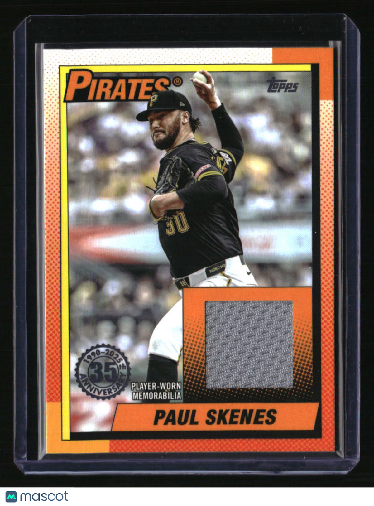 2025 Topps Update Paul Skenes 1990 Topps Baseball 35th Anniversary Relics