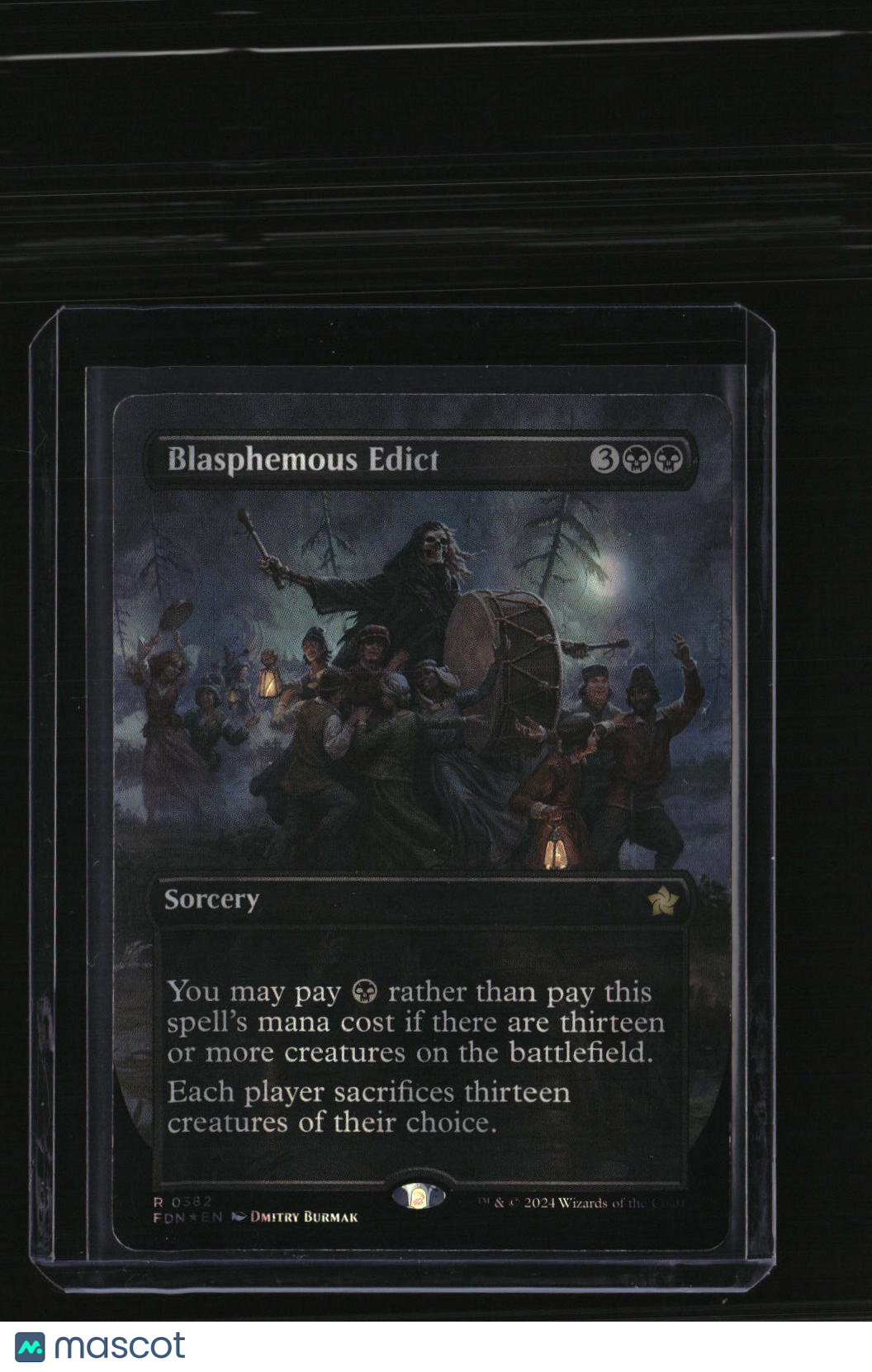 Foundations Blasphemous Edict (Borderless) (Mana Foil)