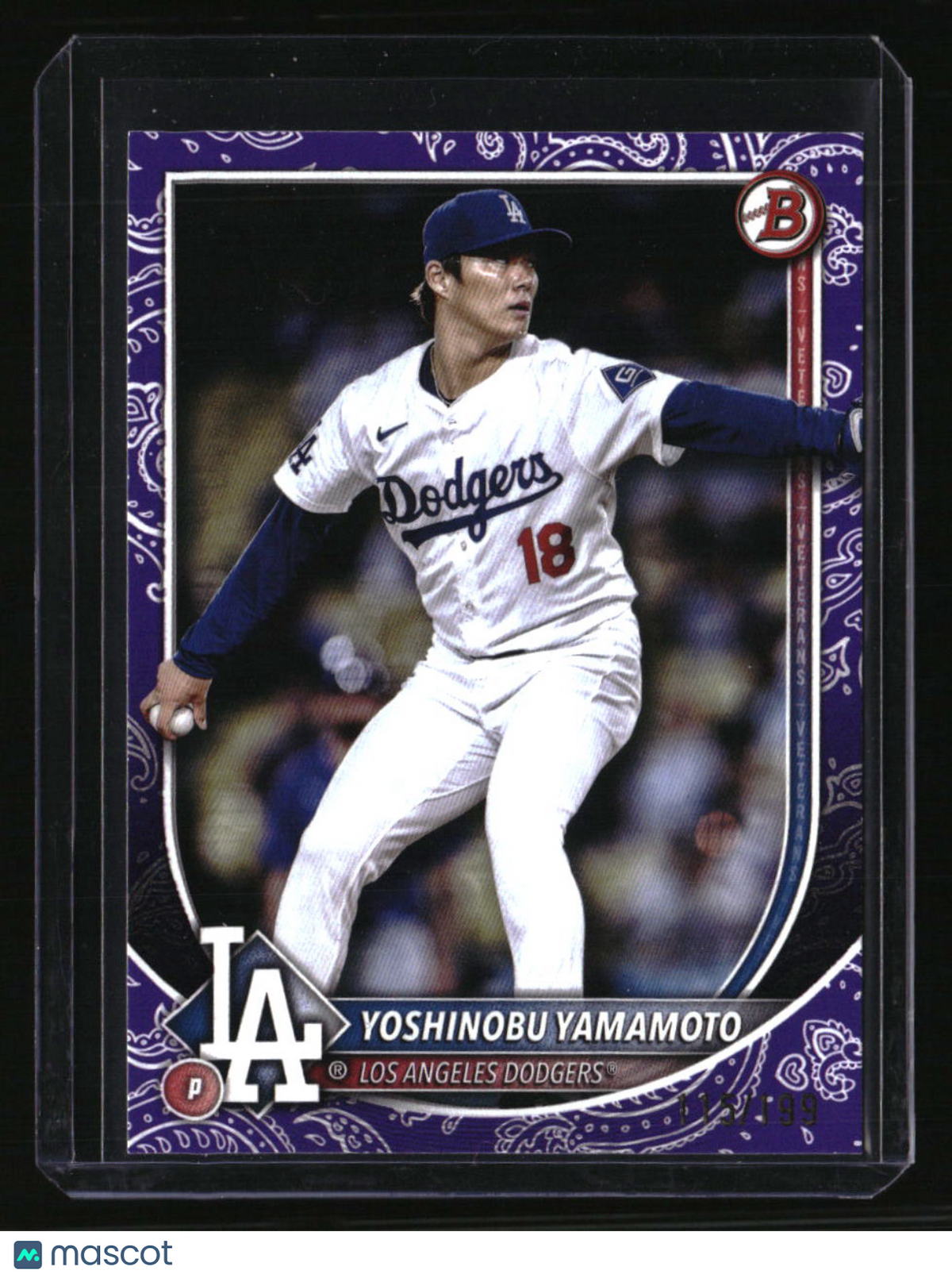 2025 Bowman Yoshinobu Yamamoto Purple Pattern #/199
