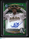 2025 Bowman Chrome Ayden Johnson Prospect Autographs Reptilian Green #/99