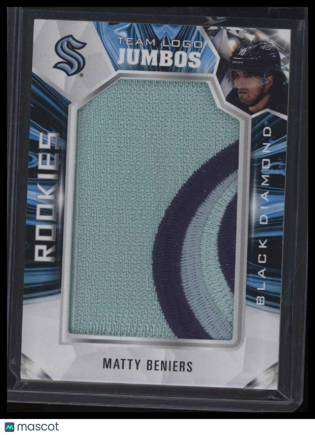 2022-23 Upper Deck Black Diamond Matty Beniers Rookie Team Logo Jumbo Patches