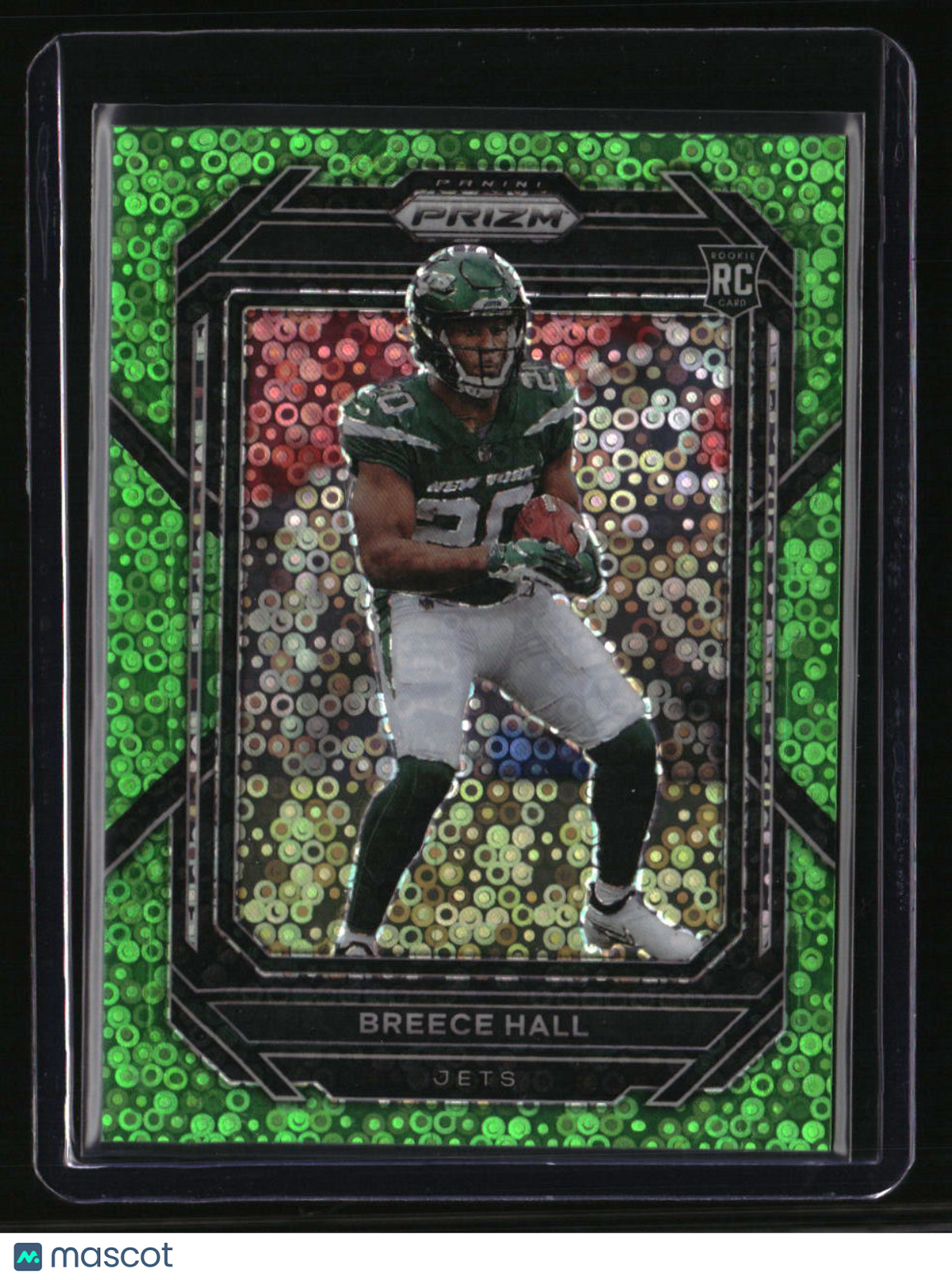 2022 Panini Prizm Breece Hall No Huddle Neon Green #/5