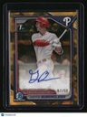 2024 Bowman Draft Sapphire Edition Griffin Burkholder Prospect Auto Gold #/50
