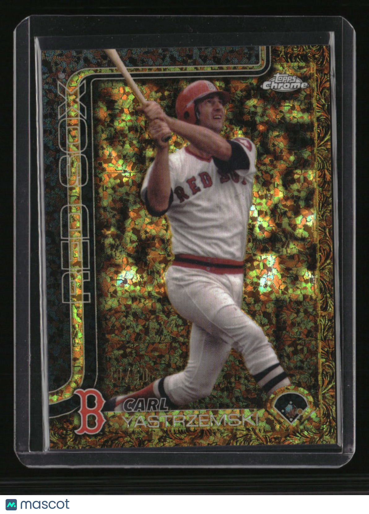 2025 Topps Gilded Collection Carl Yastrzemski Gold Mini-Diamond Refractors #/50