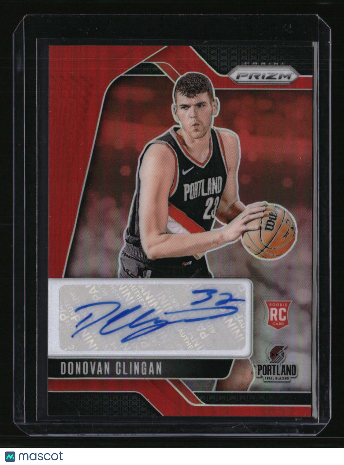 2024-25 Panini Prizm Donovan Clingan Rookie Signatures Prizms Red #/99