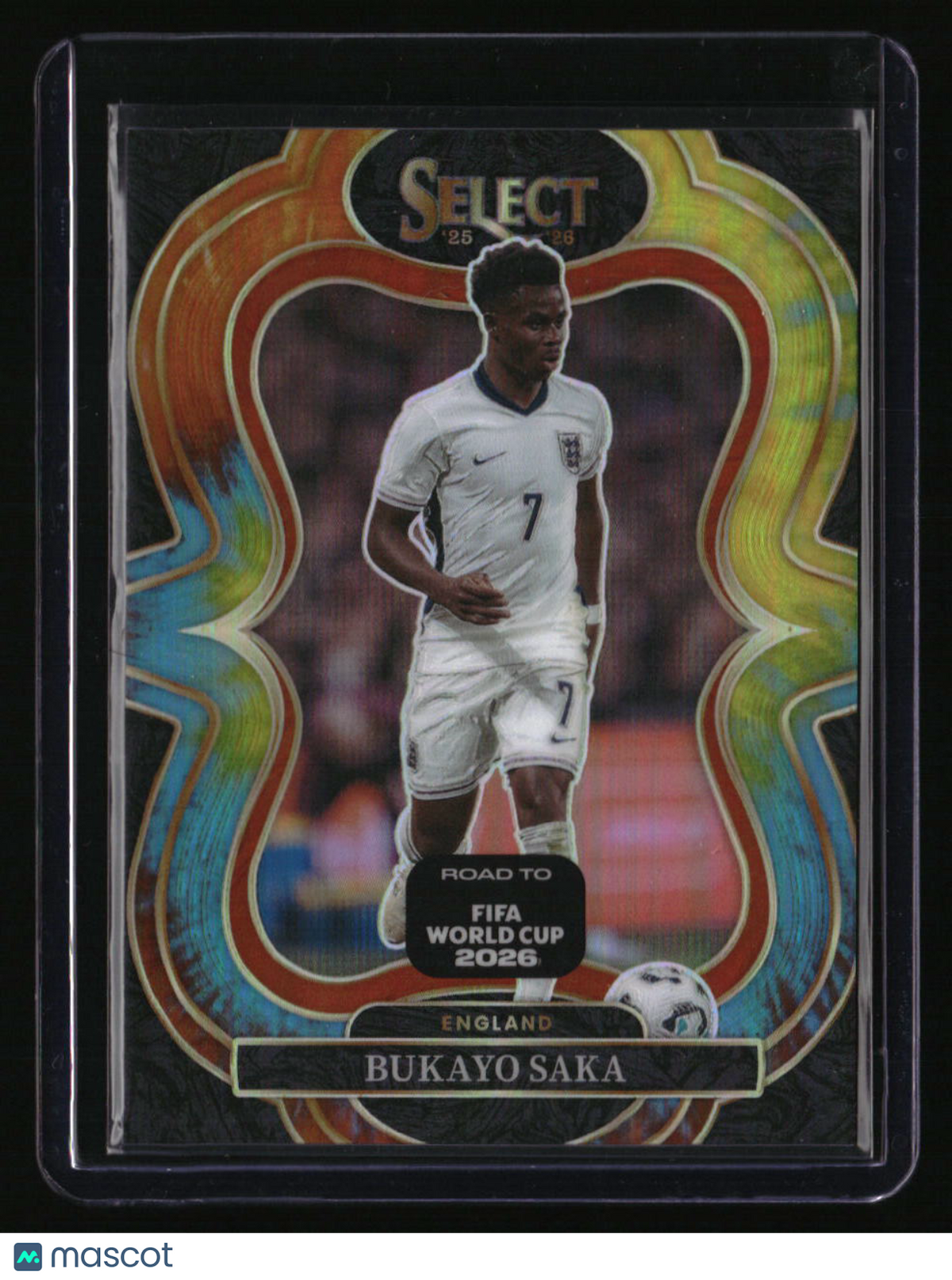 2025-26 Panini Select Road to FIFA World Cup Bukayo Saka Tie-Dye #/25