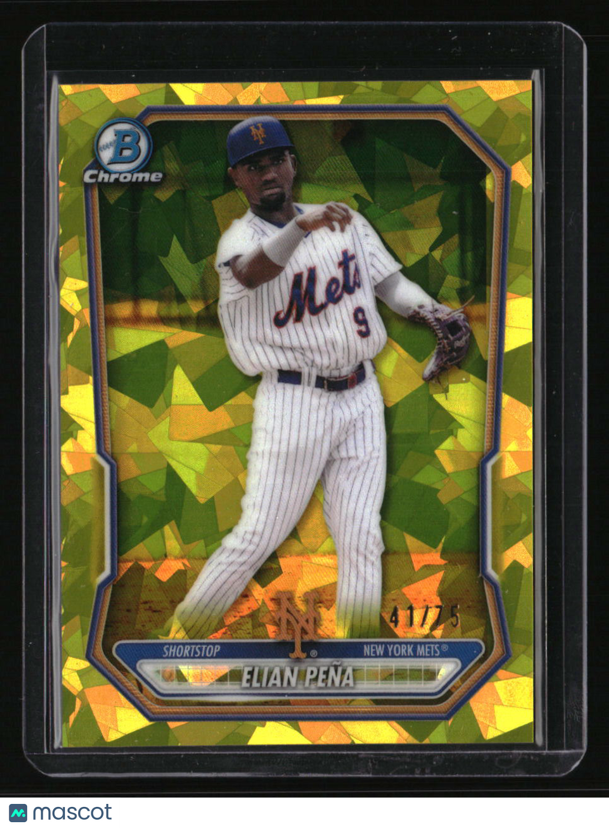2026 Bowman Elian Peña Chrome Prospects Sapphire Yellow Refractor #/75