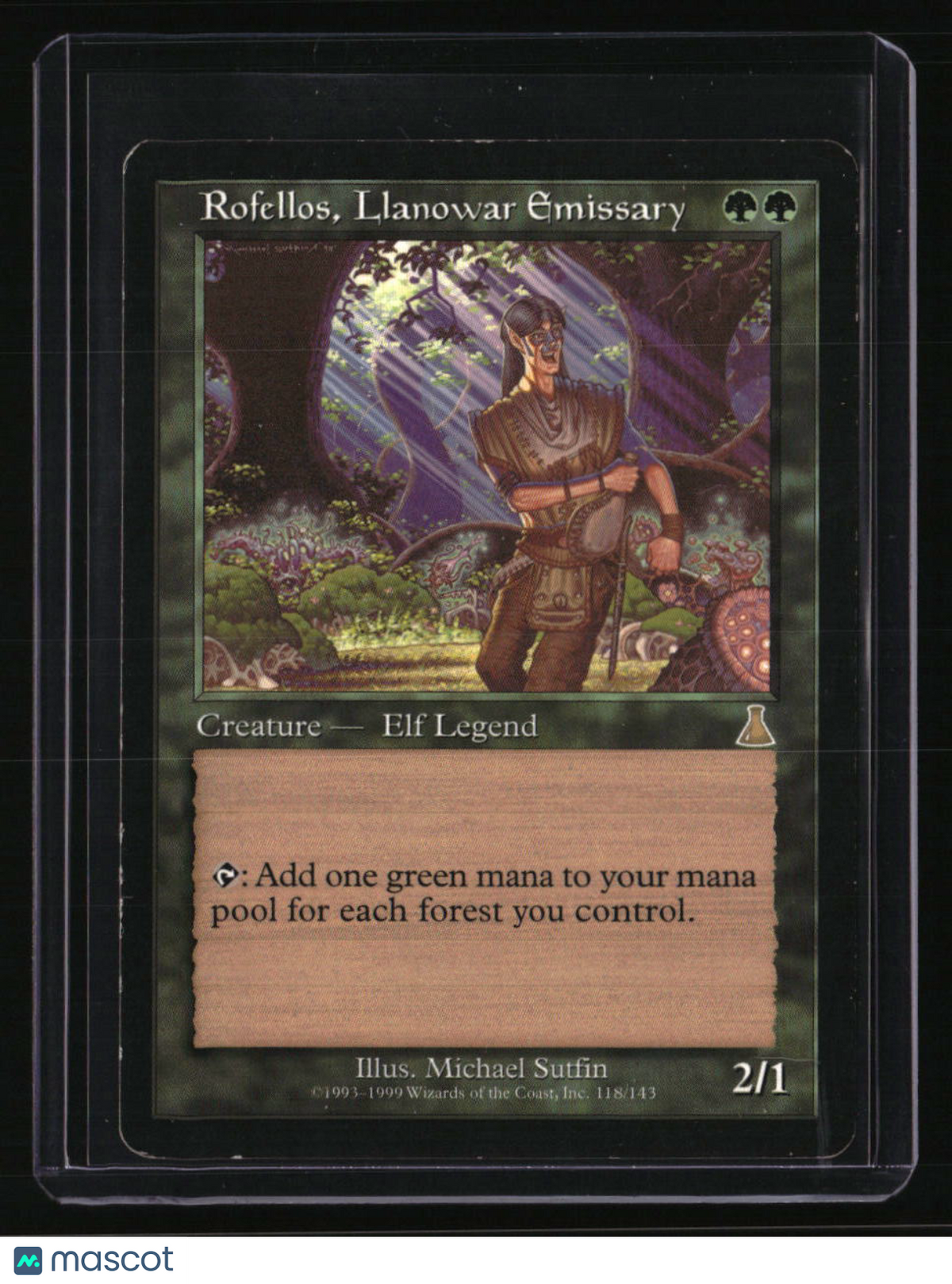 Urza's Destiny Rofellos, Llanowar Emissary