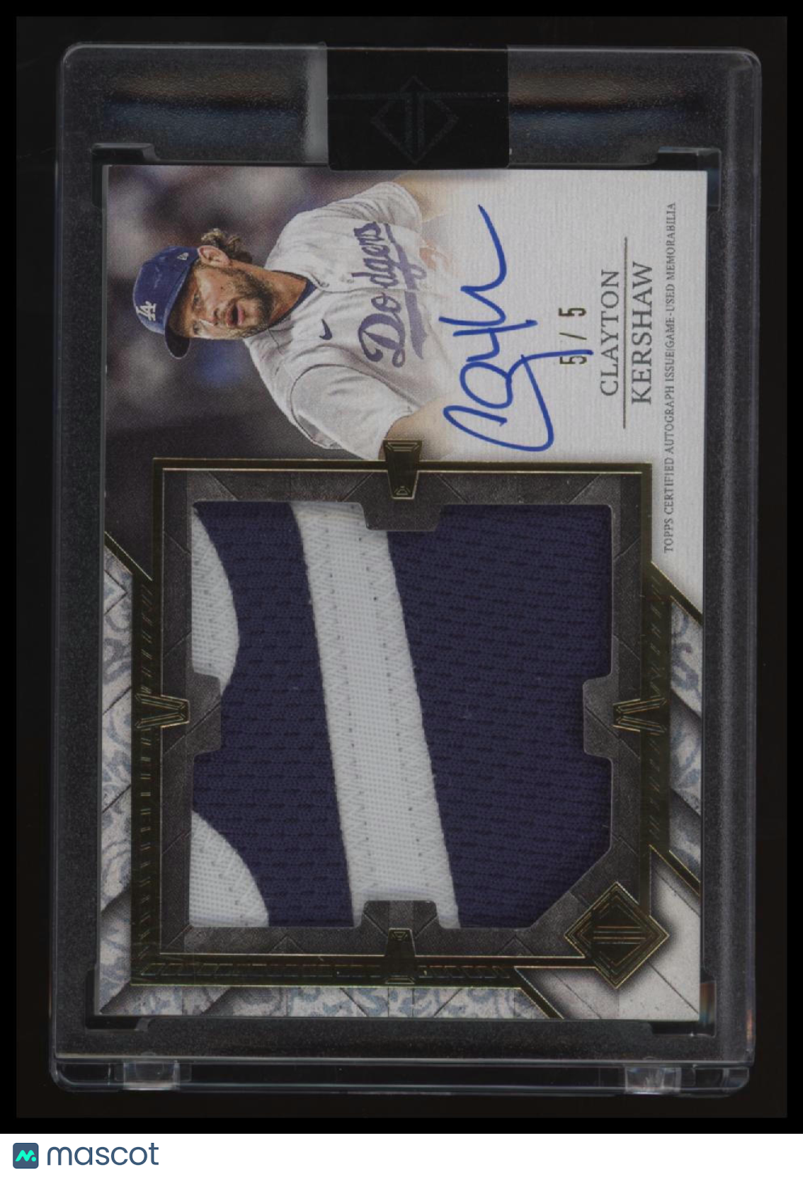 2024 Topps Transcendent Collection Clayton Kershaw Jumbo Patch Autograph #/5