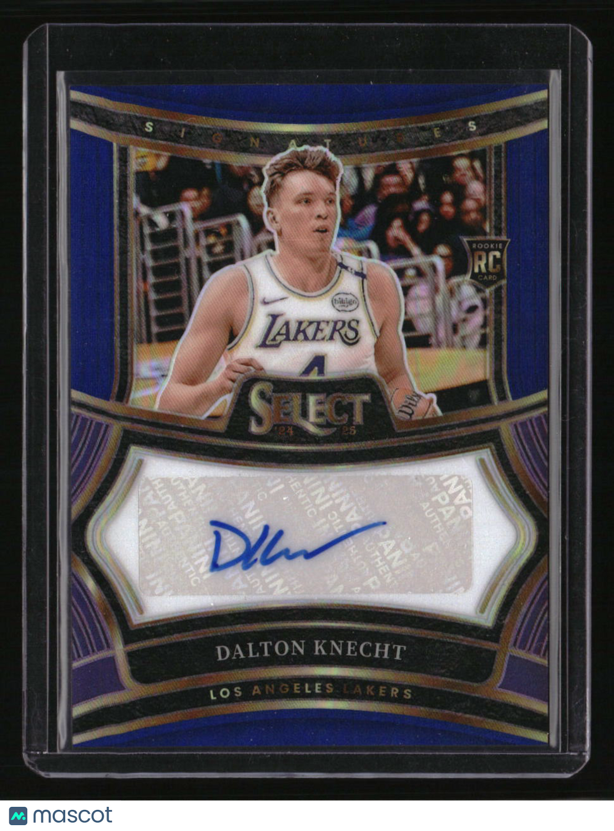 2024-25 Panini Select Dalton Knecht Rookie Signatures Blue Prizms #/49