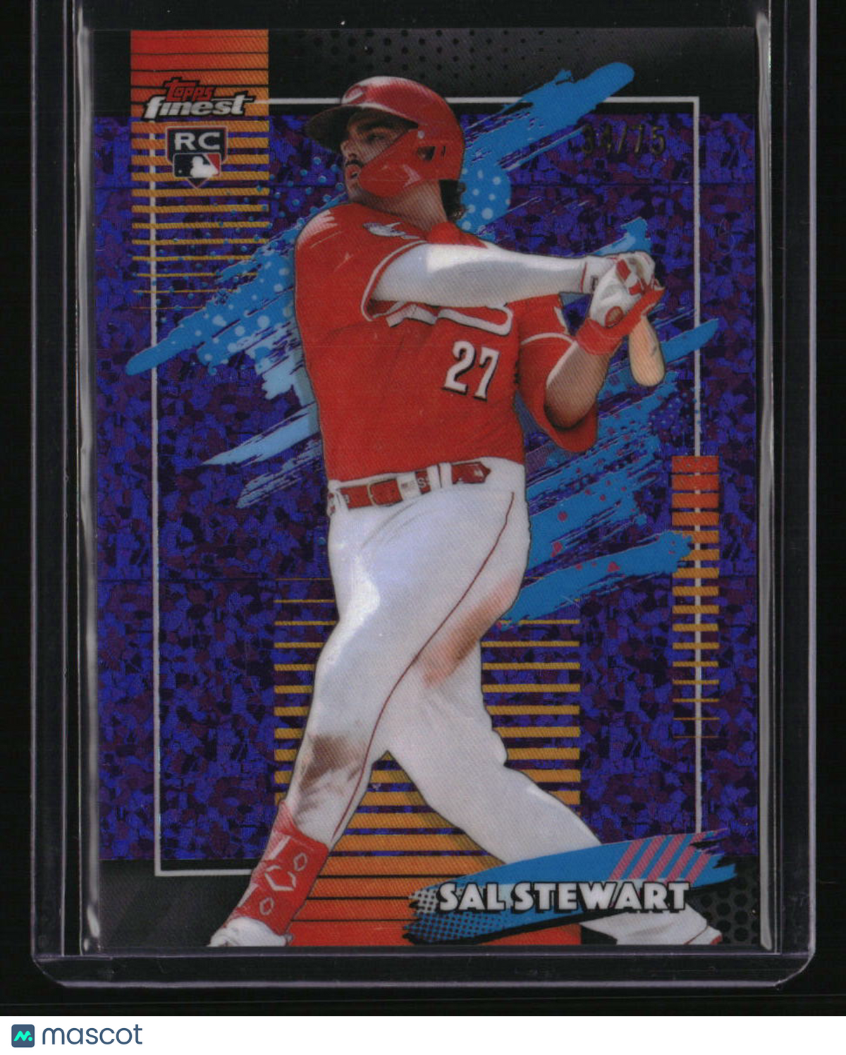 2026 Finest Sal Stewart Purple Mini-Diamond Refractors #/75