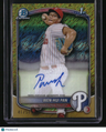 2025 Bowman Wen-Hui Pan Chrome Prospects Autographs Gold Shimmer Refractor #/50