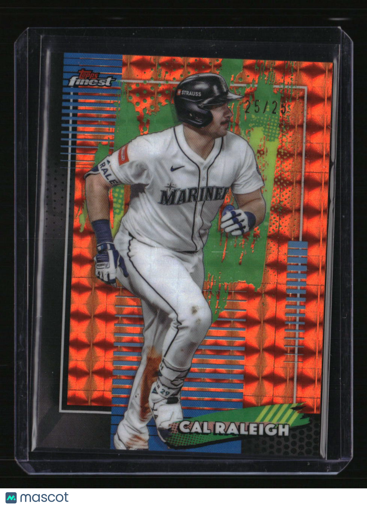 2026 Finest Cal Raleigh Orange Geometric Refractors #/25