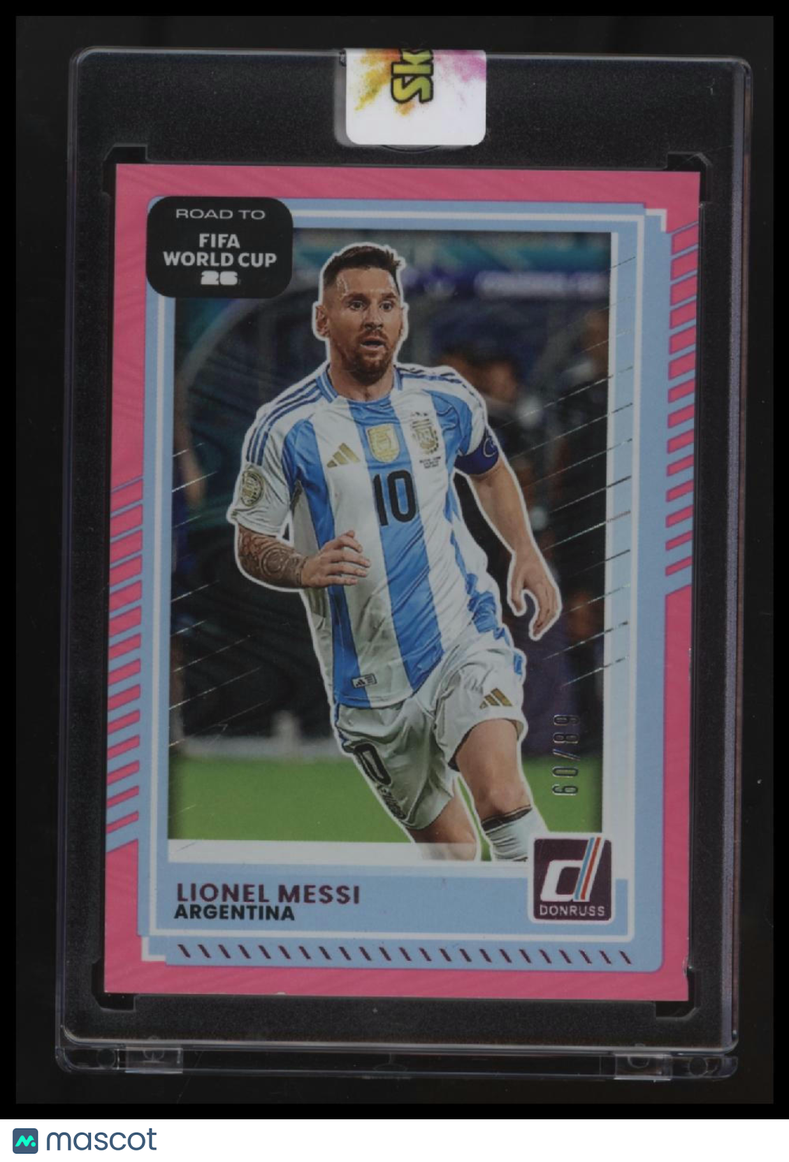 2025-26 Donruss Road to FIFA World Cup Lionel Messi Pink Swirl #/89