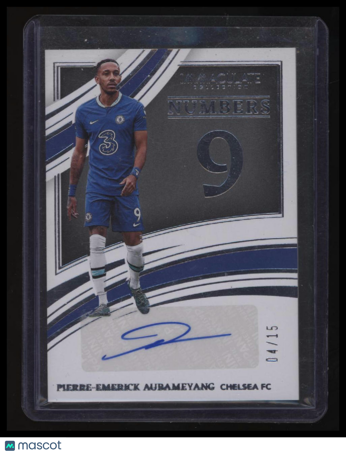 2022-23 Panini Immaculate Collection Pierre-Emerick Aubameyang Numbers Sig. #/15