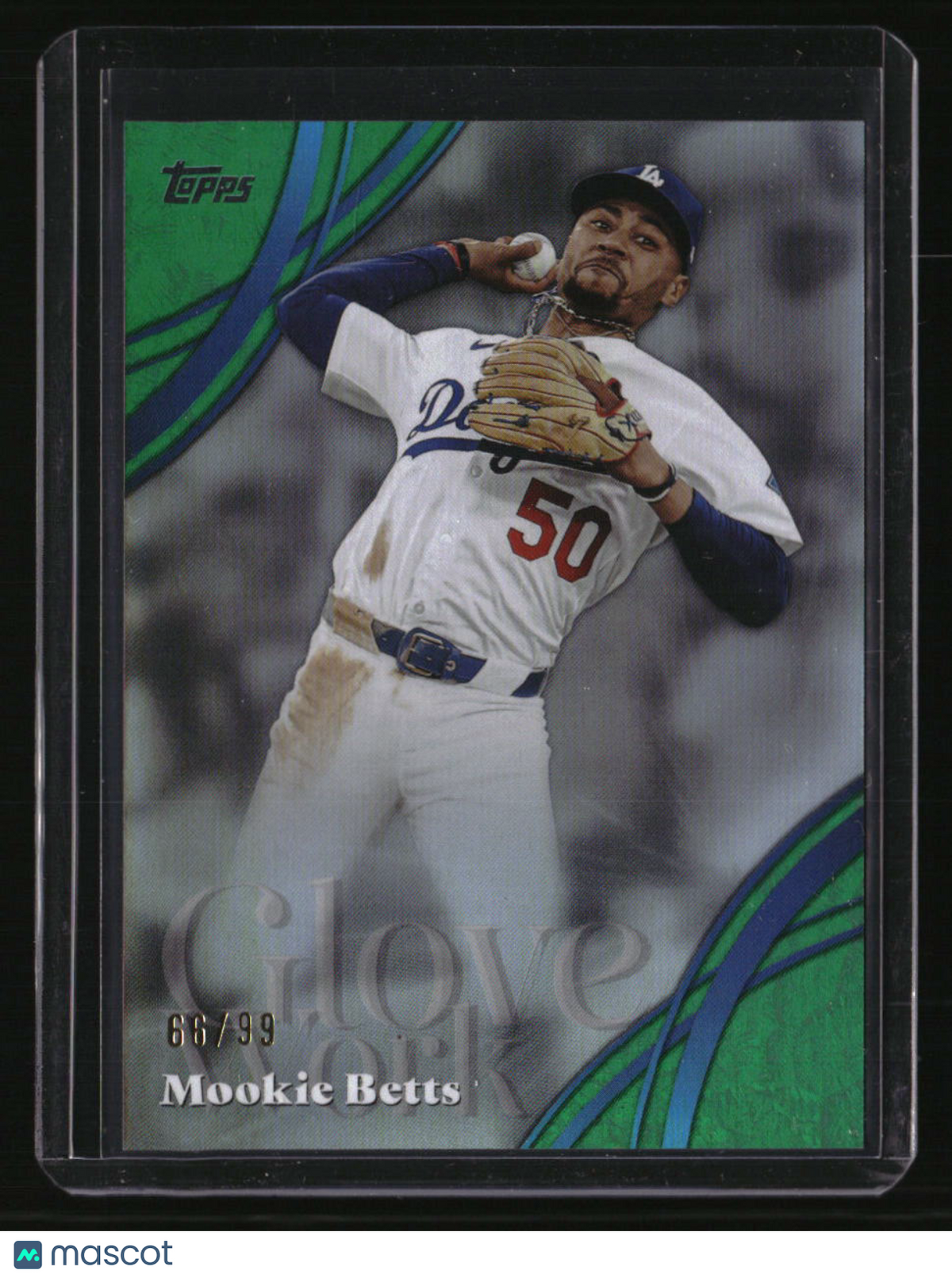2026 Topps Mookie Betts Glove Work Green Foil #/99